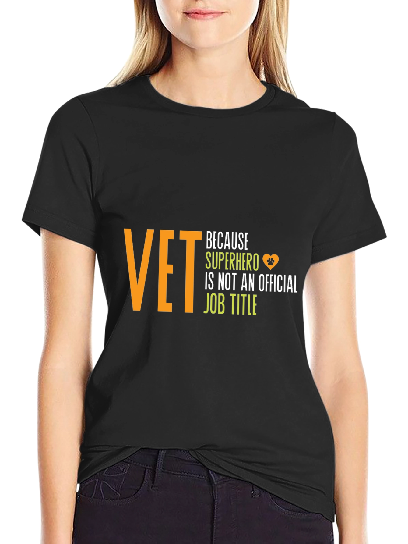 Vet Superhero T-Shirt - Black Cotton Tee