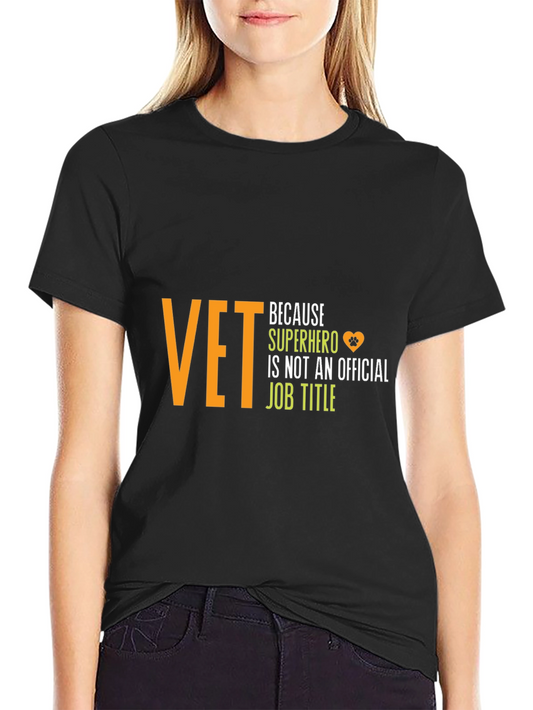 Vet Superhero T-Shirt - Black Cotton Tee