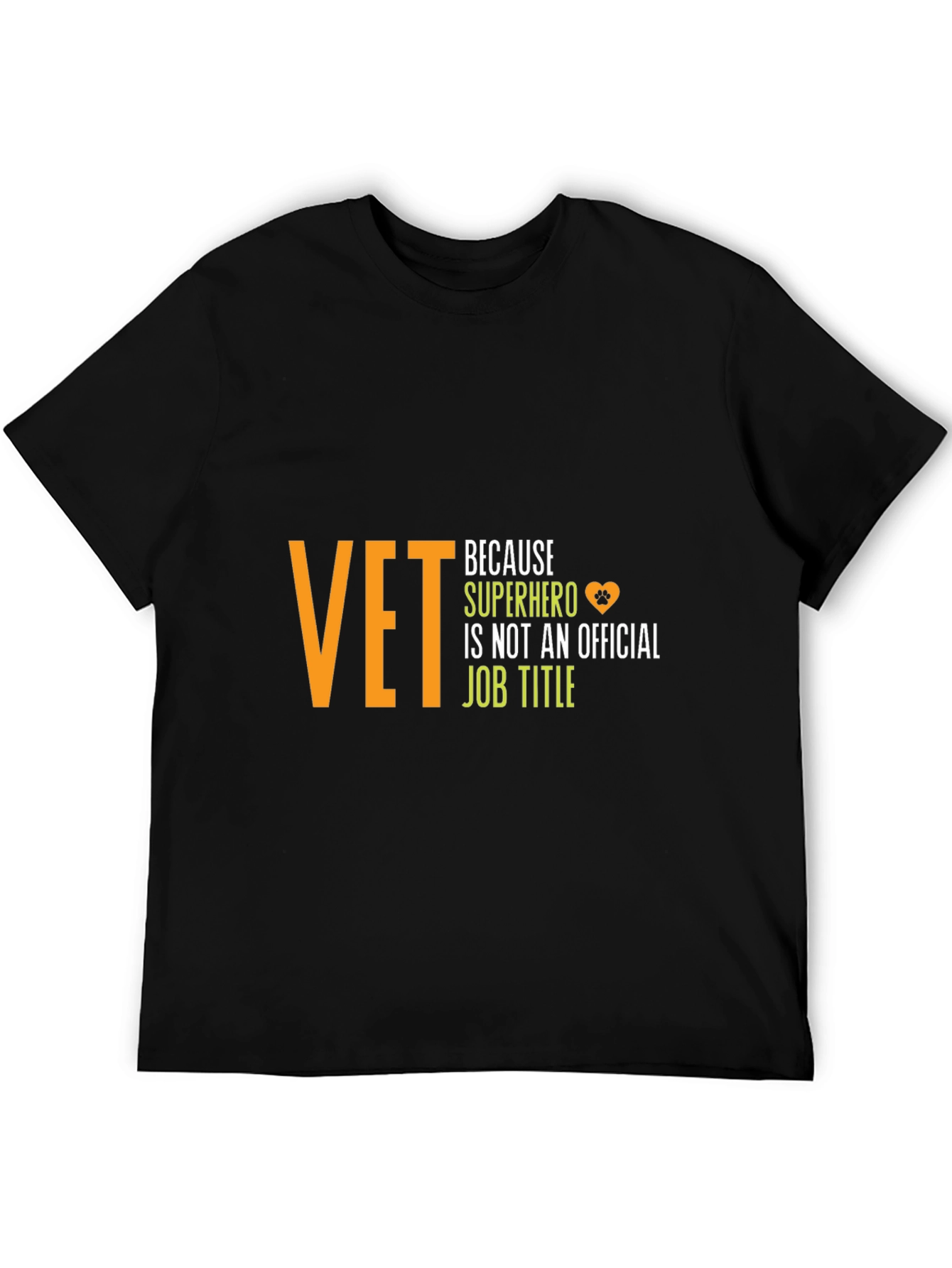 Vet Superhero T-Shirt - Black Cotton Tee