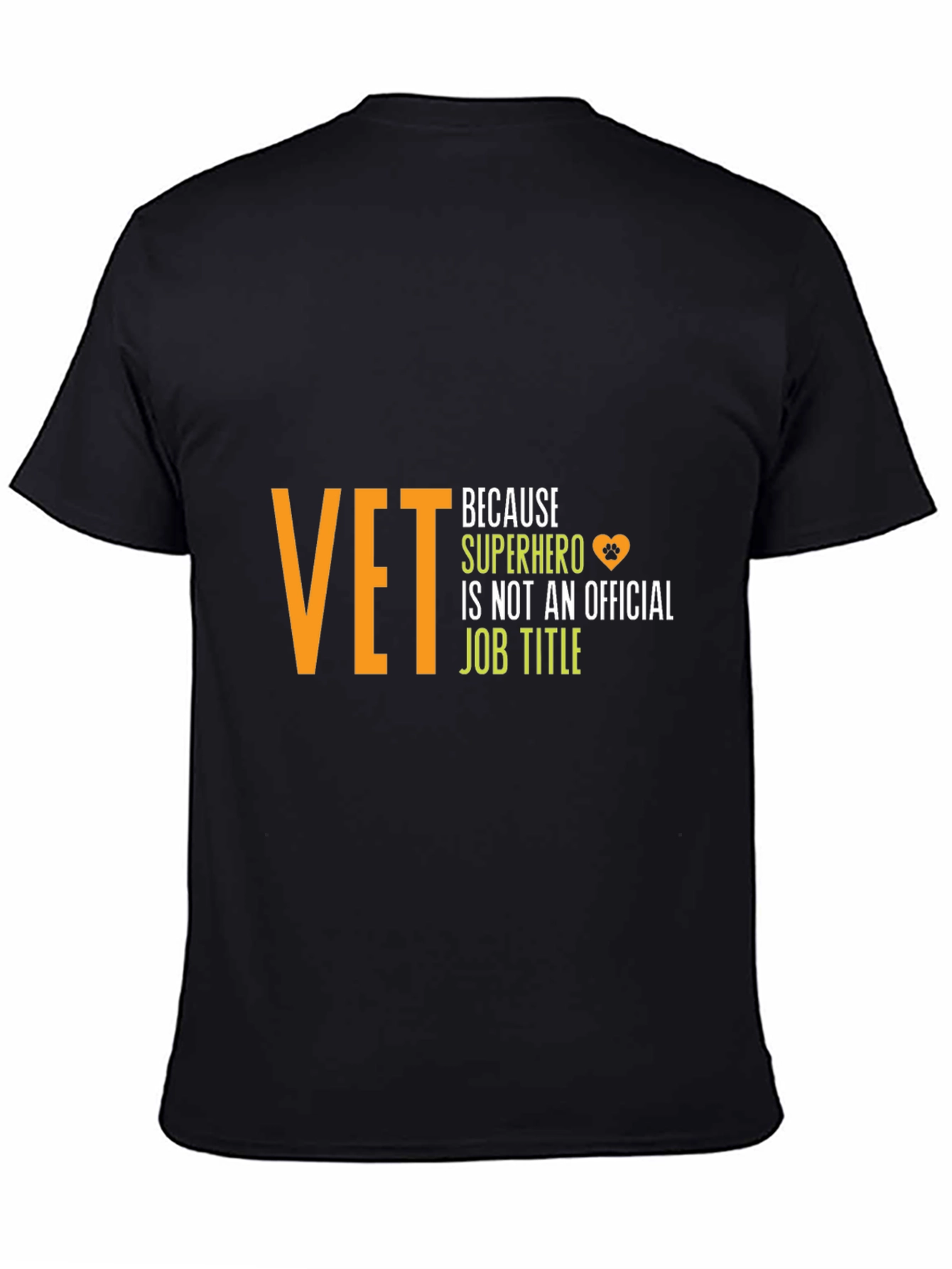 Vet Superhero T-Shirt - Black Cotton Tee
