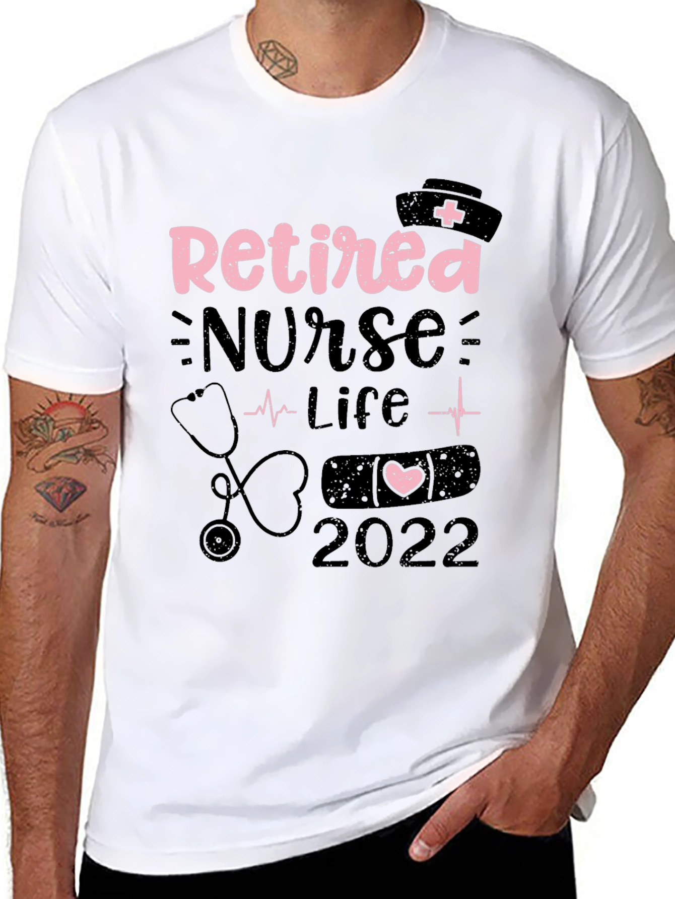 Retired Nurse Life 2022 Black Graphic Tee