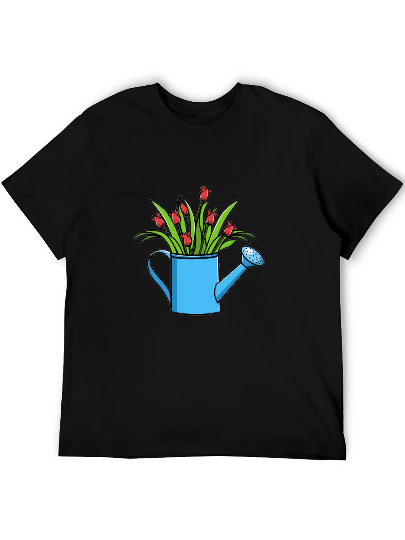 Watering Can with Flowers Graphic Tee
