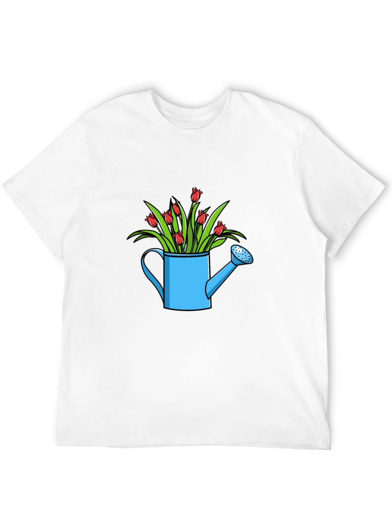 Watering Can with Flowers Graphic Tee