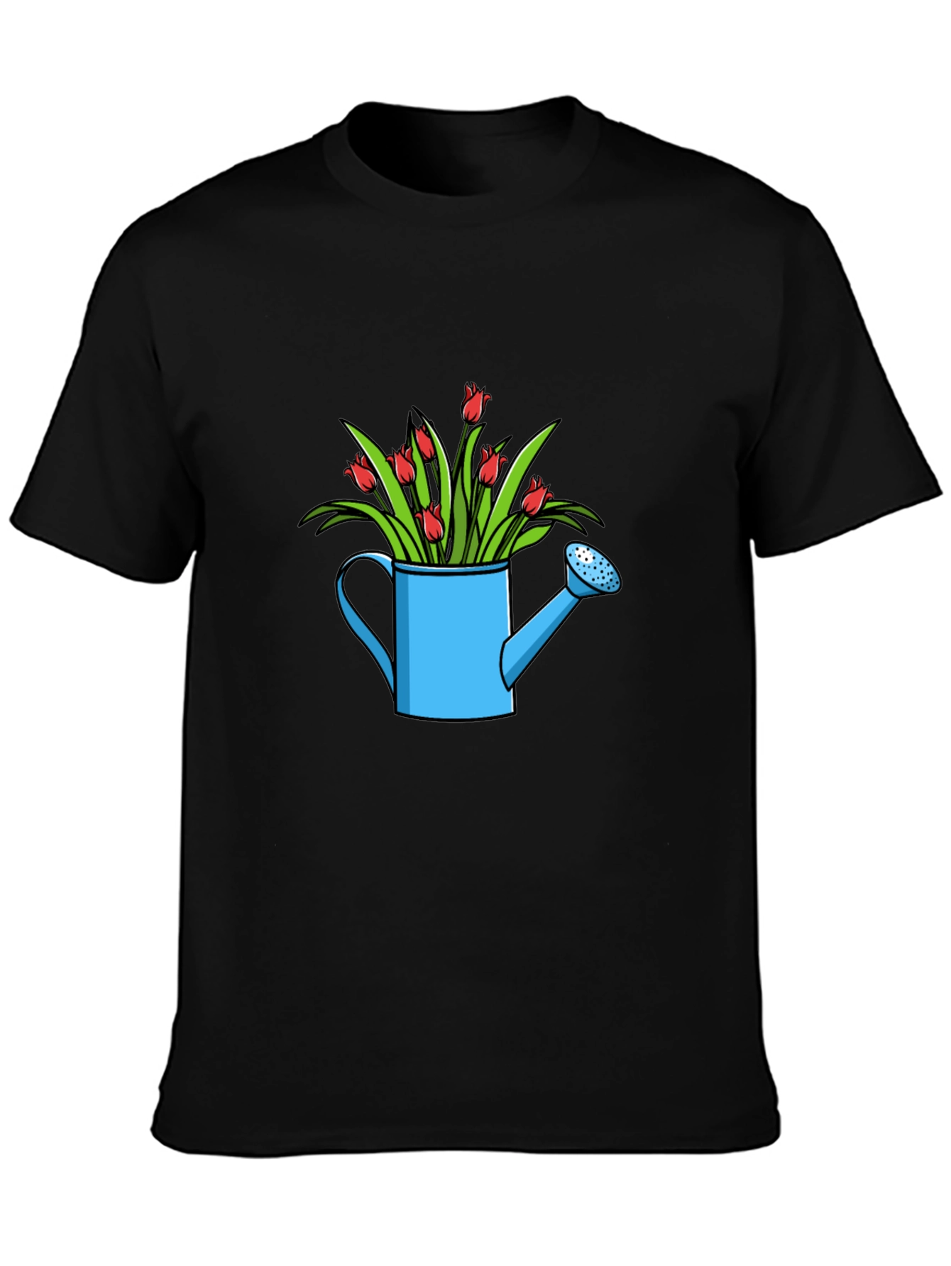 Watering Can with Flowers Graphic Tee