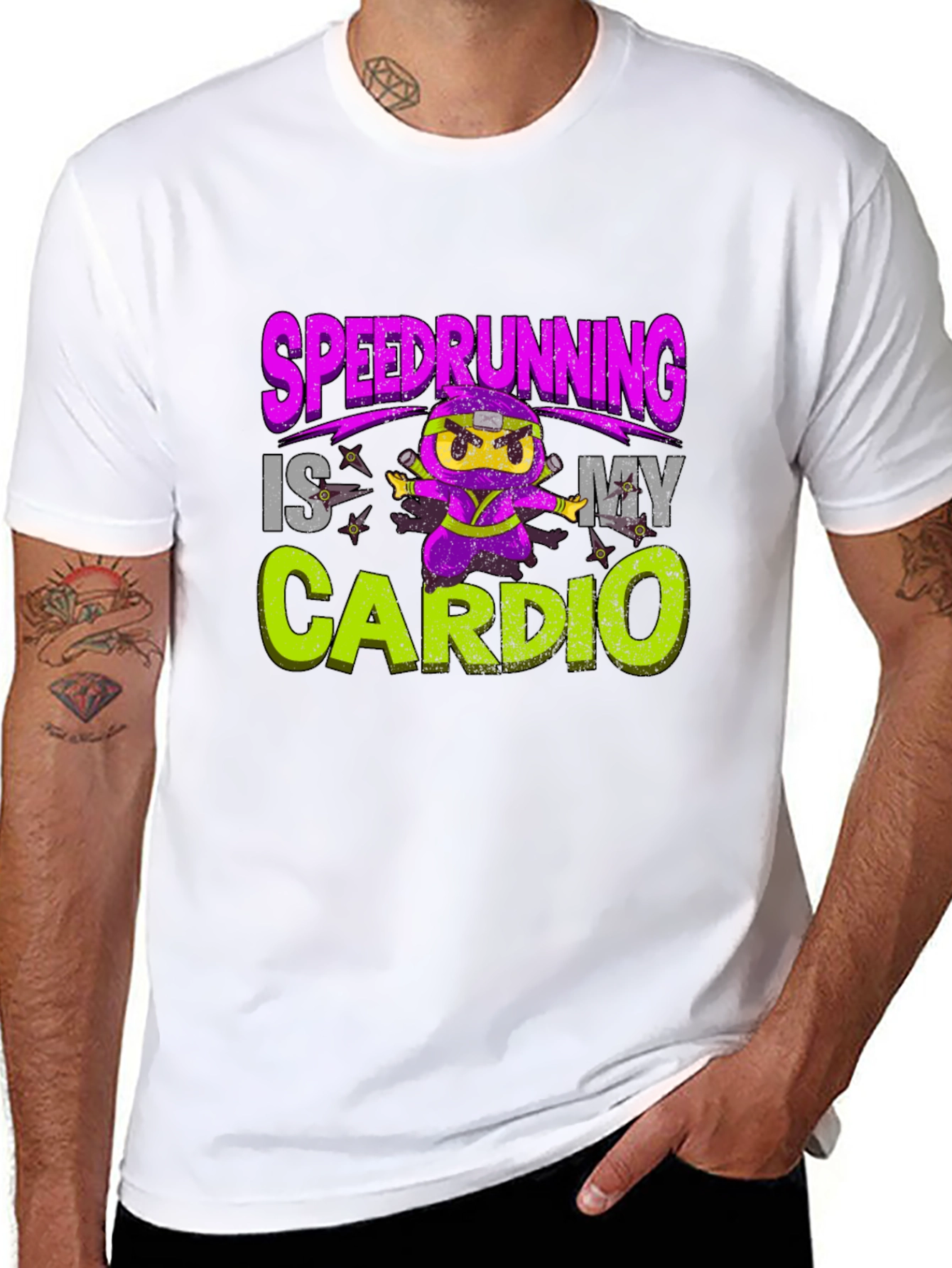 Speedrunning Is My Cardio Black T-Shirt