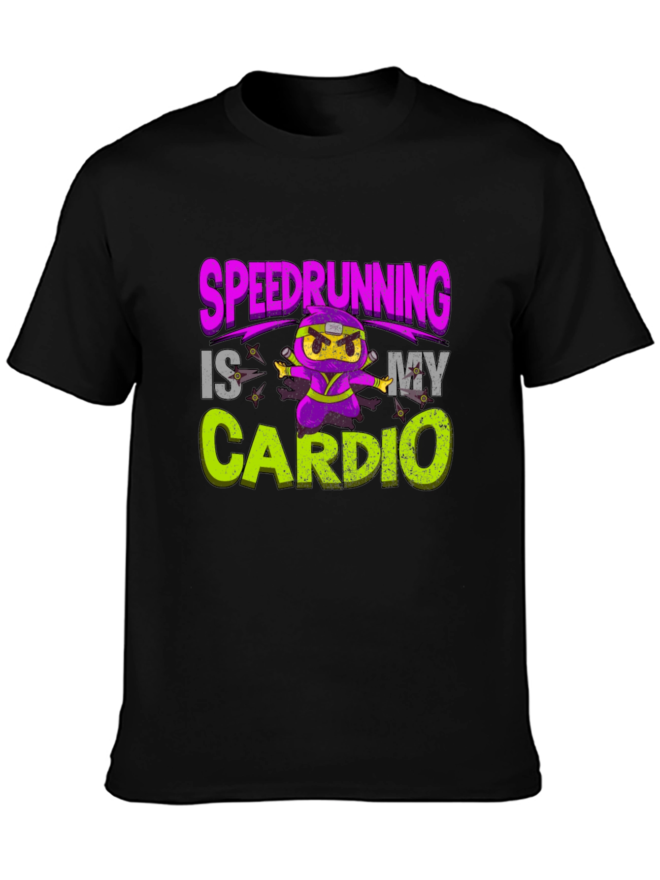Speedrunning Is My Cardio Black T-Shirt