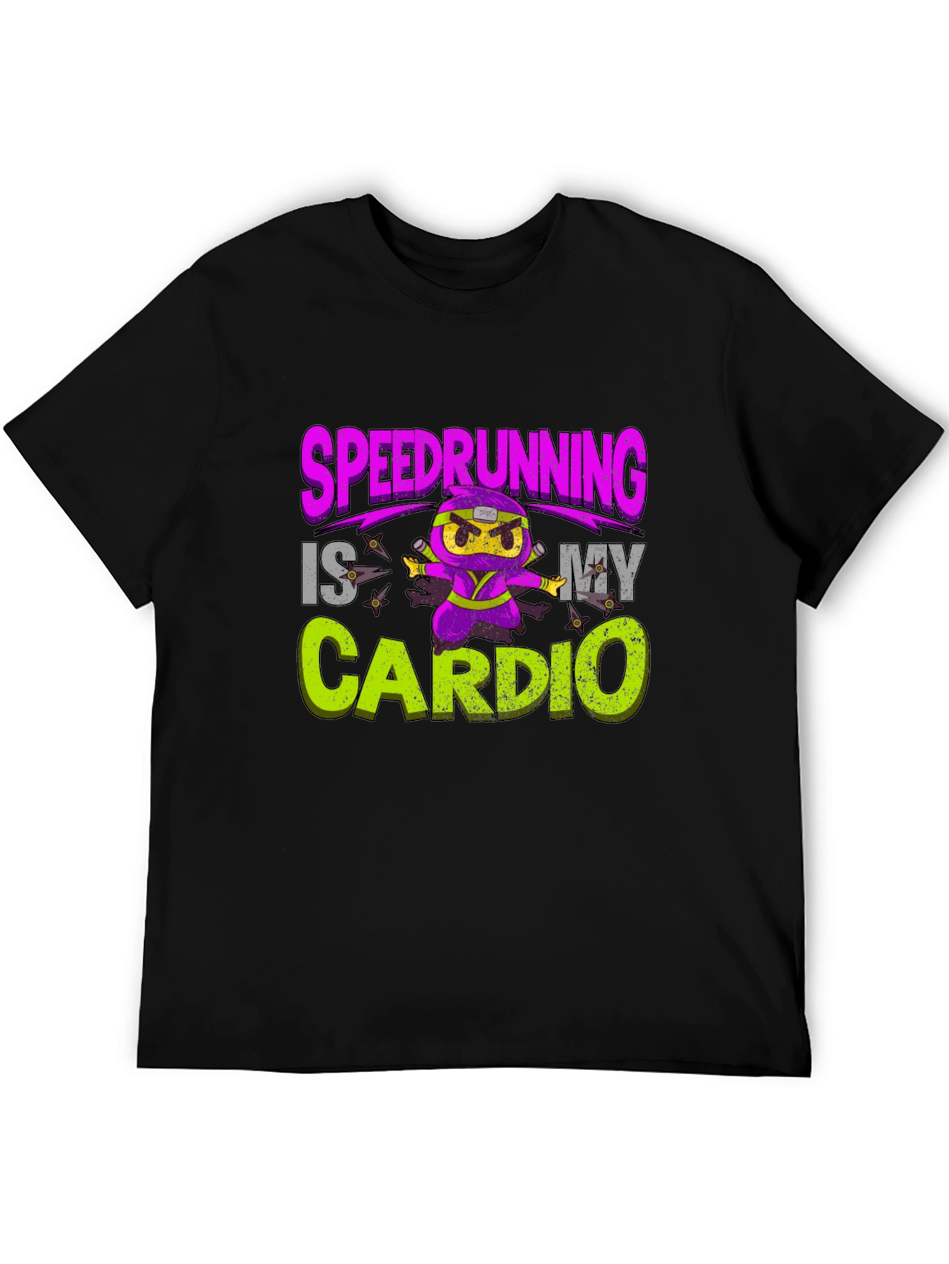 Speedrunning Is My Cardio Black T-Shirt
