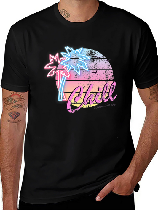 Retro Chill Palm Tree T-Shirt - Vintage Summer Vibes
