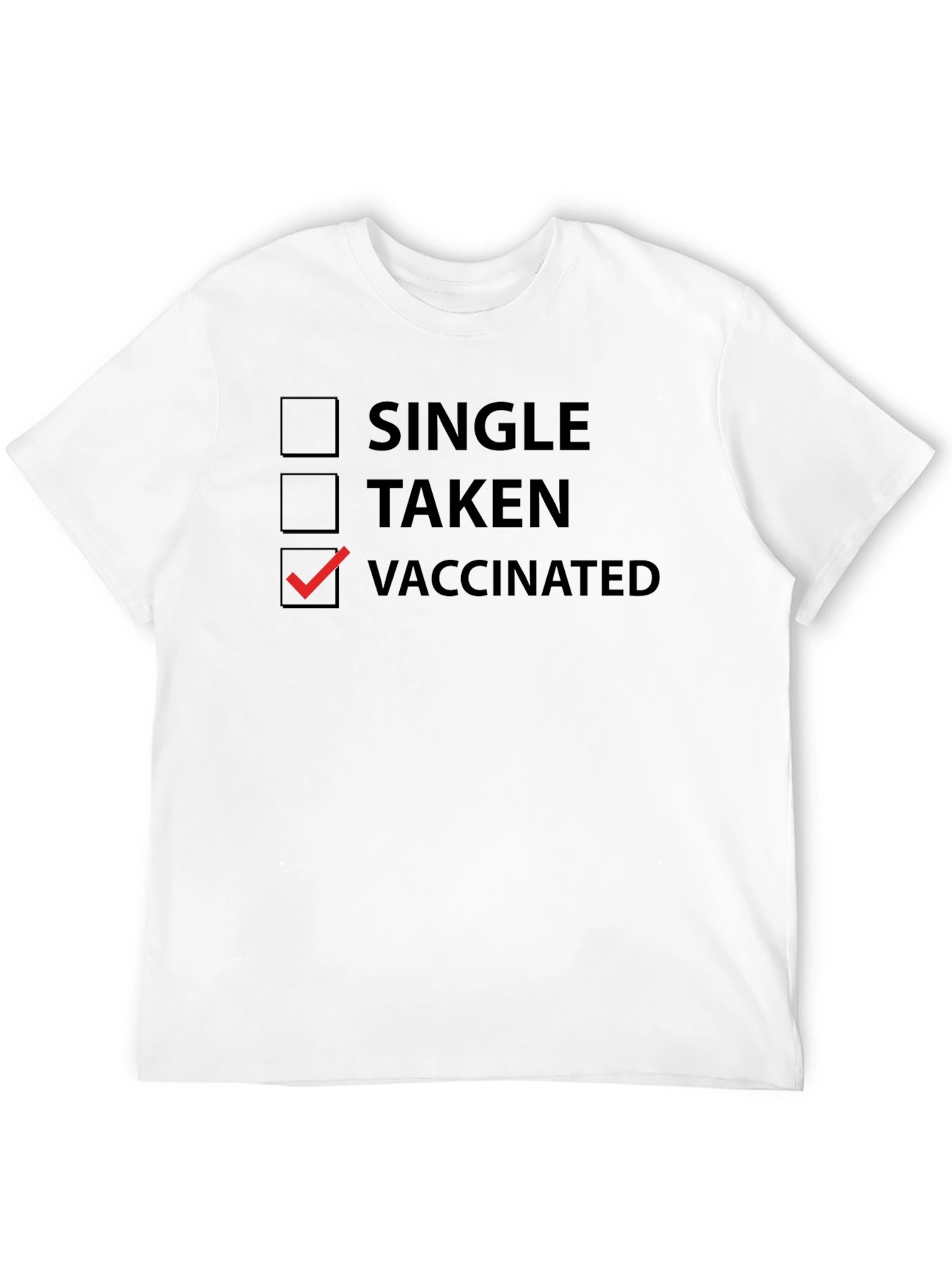 Vaccinated T-Shirt - Novelty Checkbox Tee