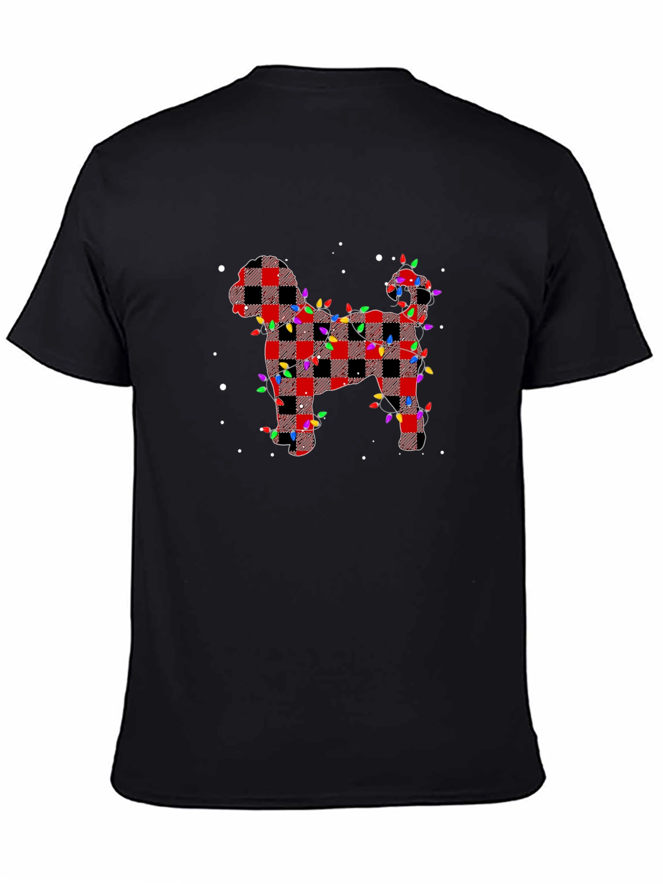 Plaid Dog Christmas Lights T-Shirt