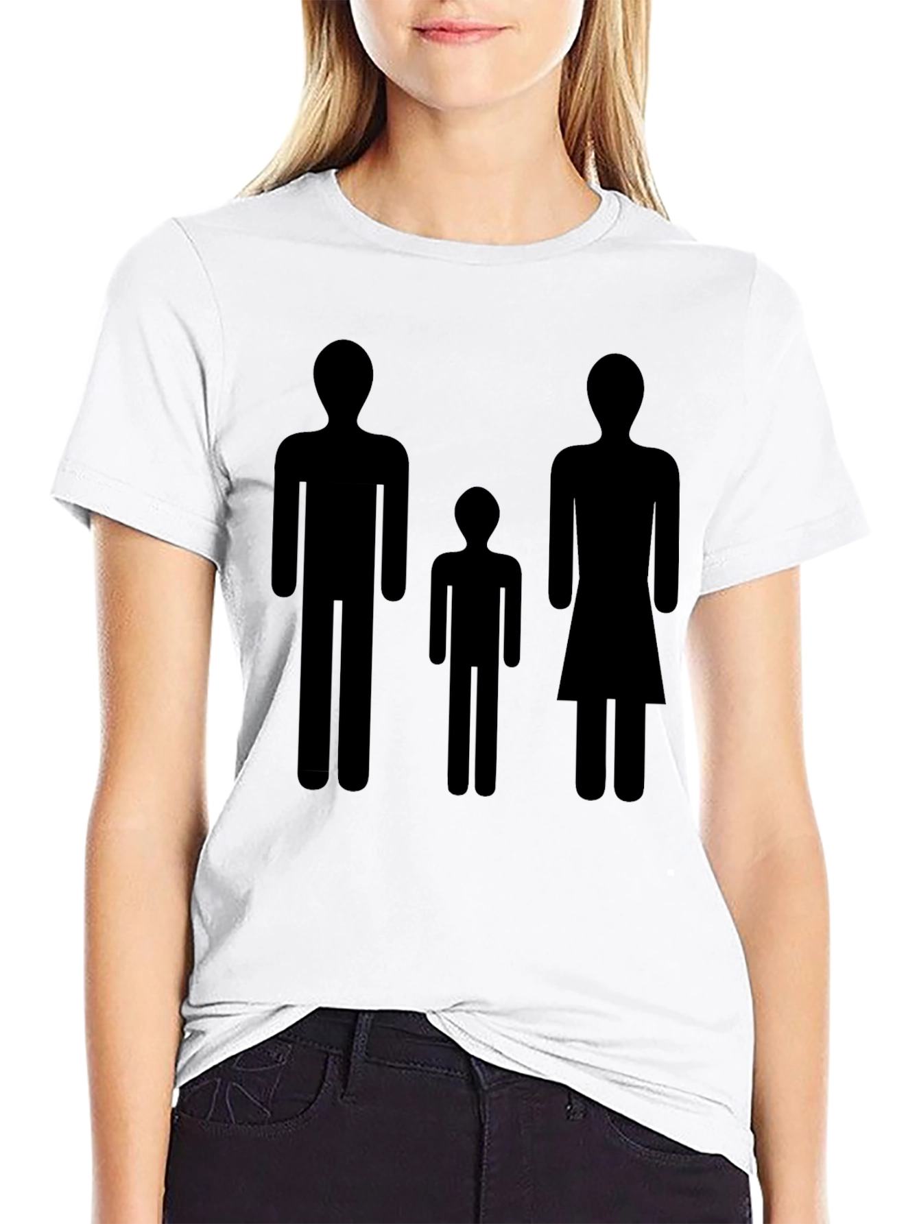 Family Silhouette Black T-Shirt