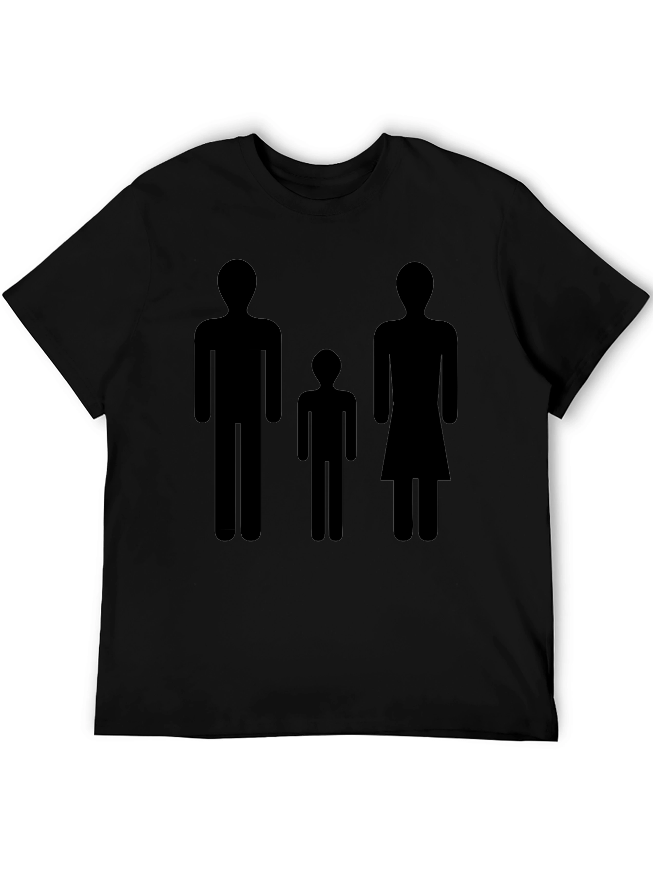 Family Silhouette Black T-Shirt