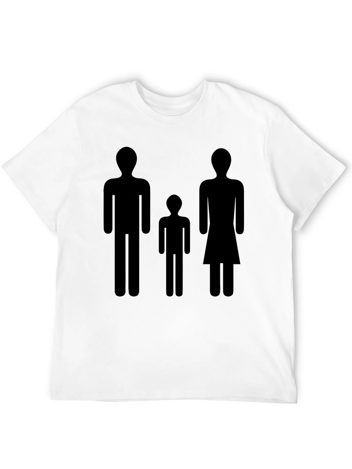 Family Silhouette Black T-Shirt