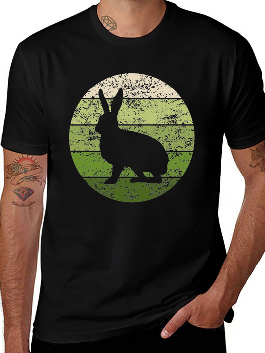 Retro Rabbit Graphic Tee - Vintage Style
