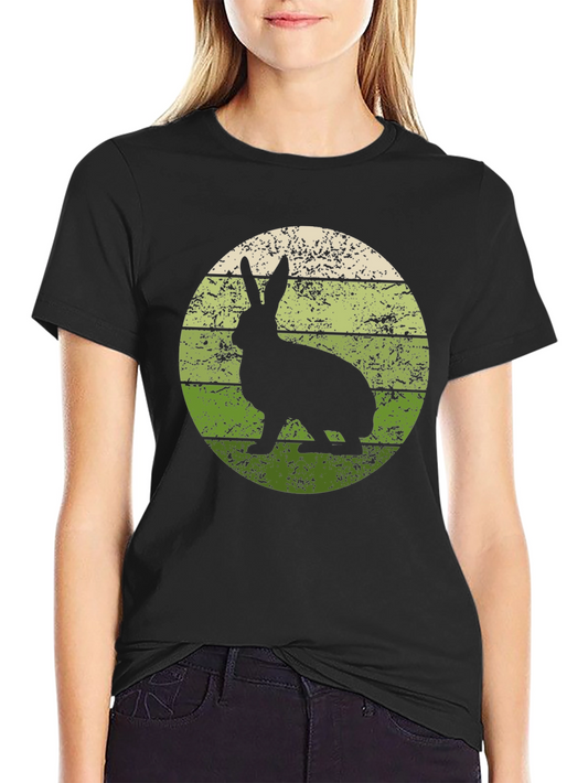 Retro Rabbit Graphic Tee - Vintage Style