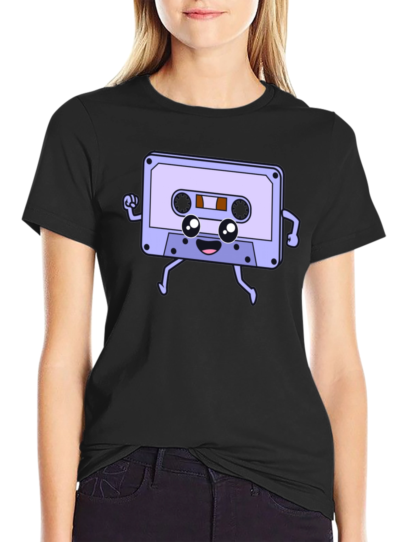 Retro Cassette Tape Cartoon Graphic Tee