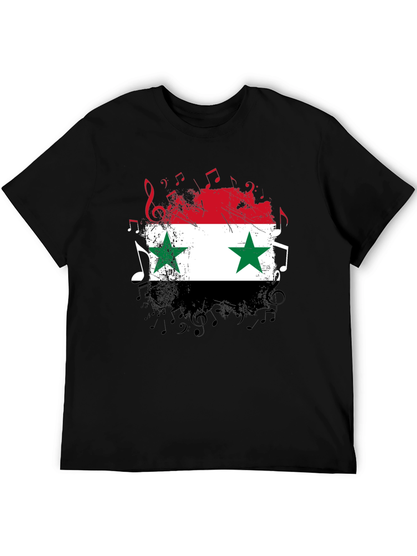 Syria Flag Music T-Shirt - Patriotic Tee