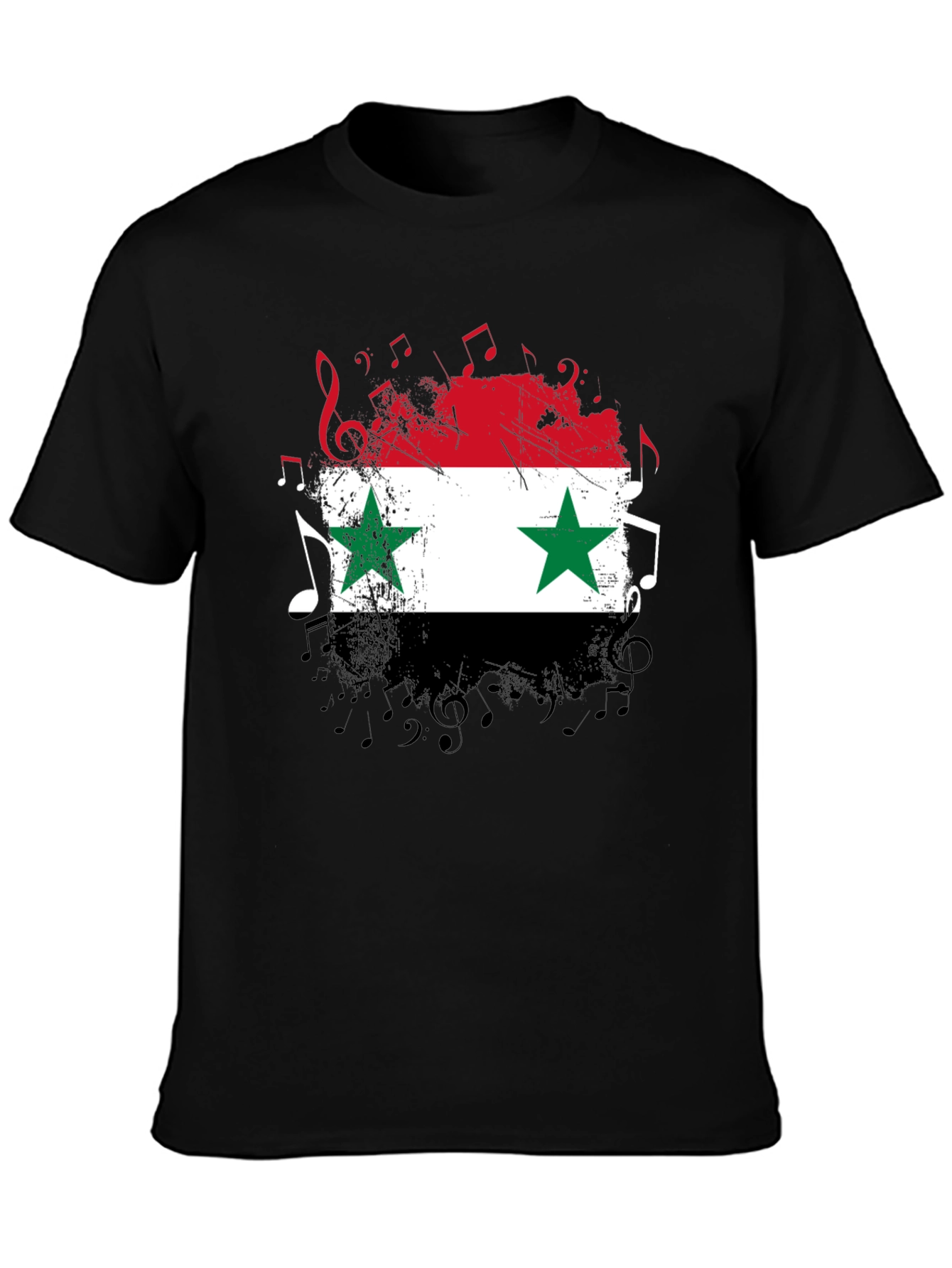 Syria Flag Music T-Shirt - Patriotic Tee