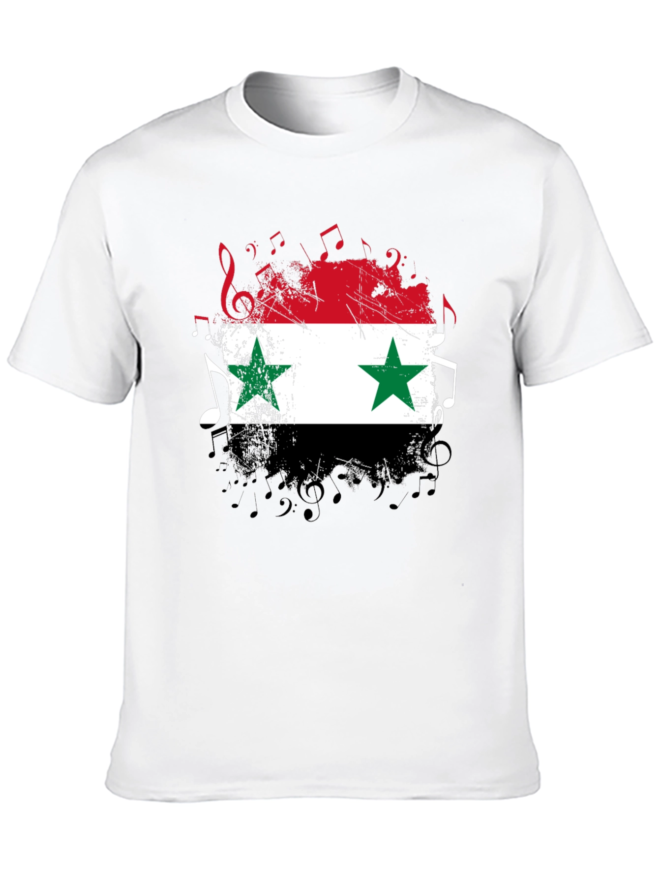 Syria Flag Music T-Shirt - Patriotic Tee