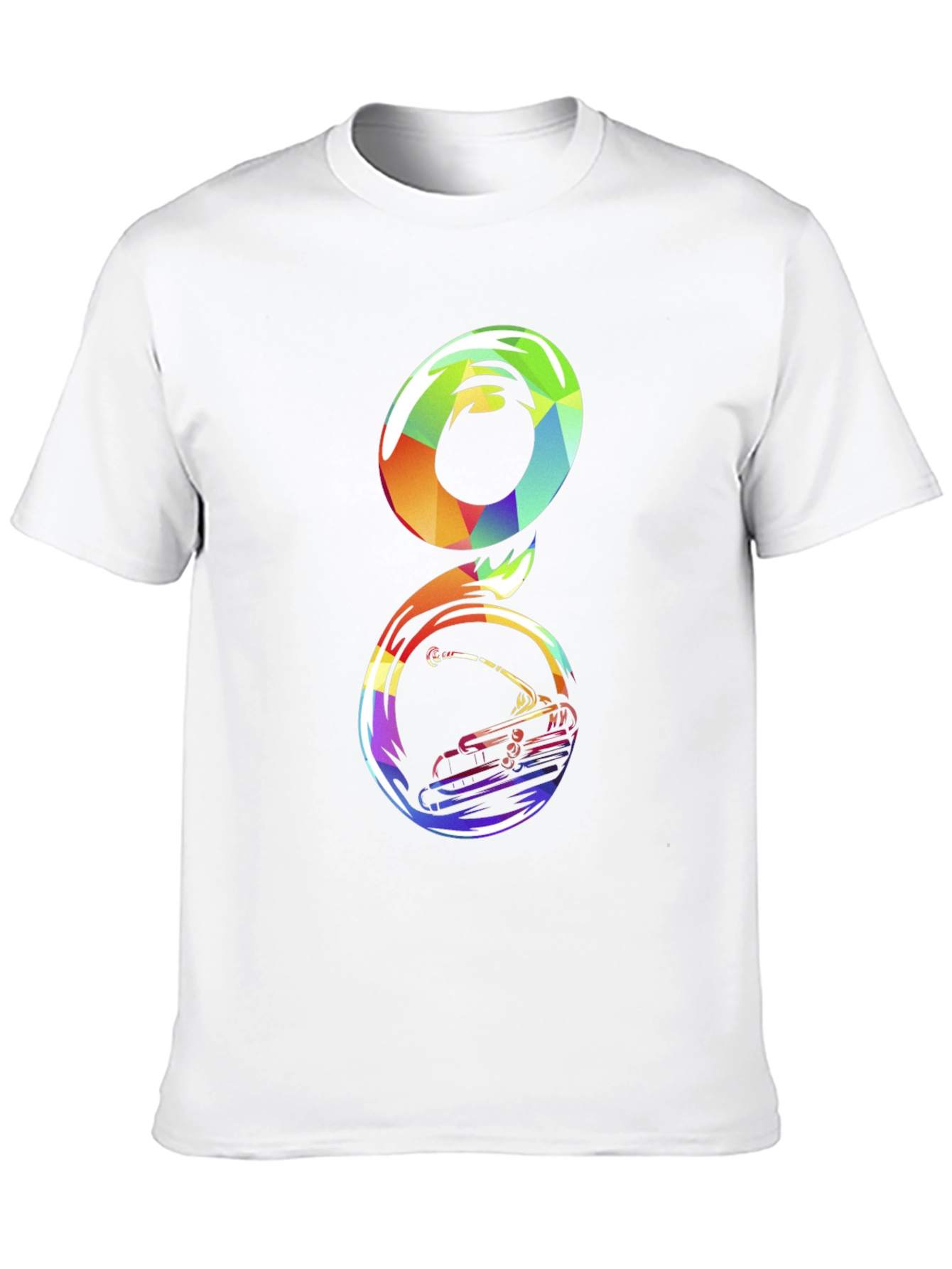 Rainbow Tuba Graphic Tee - Mens Black T-Shirt