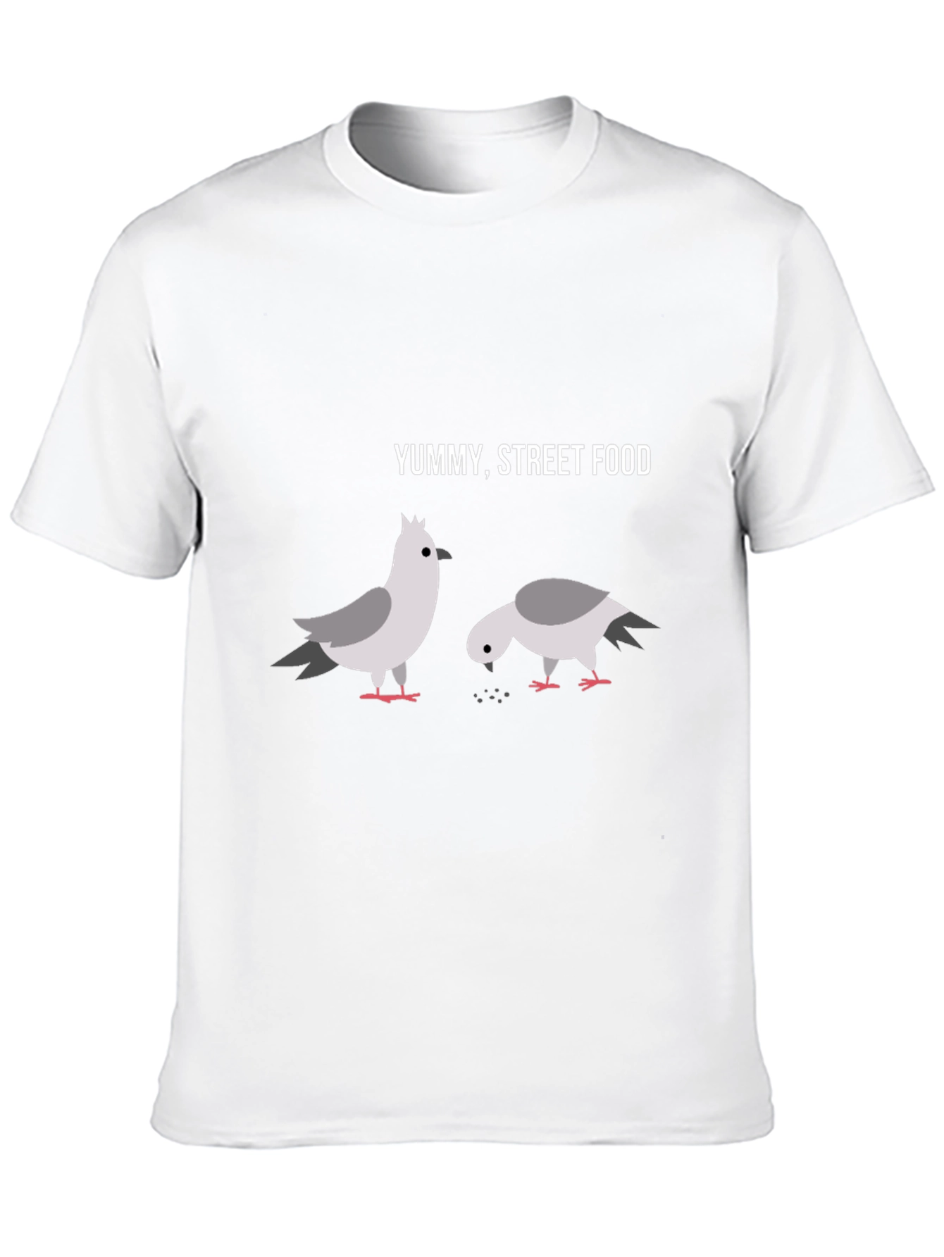 Yummy Street Food Pigeon Graphic T-Shirt