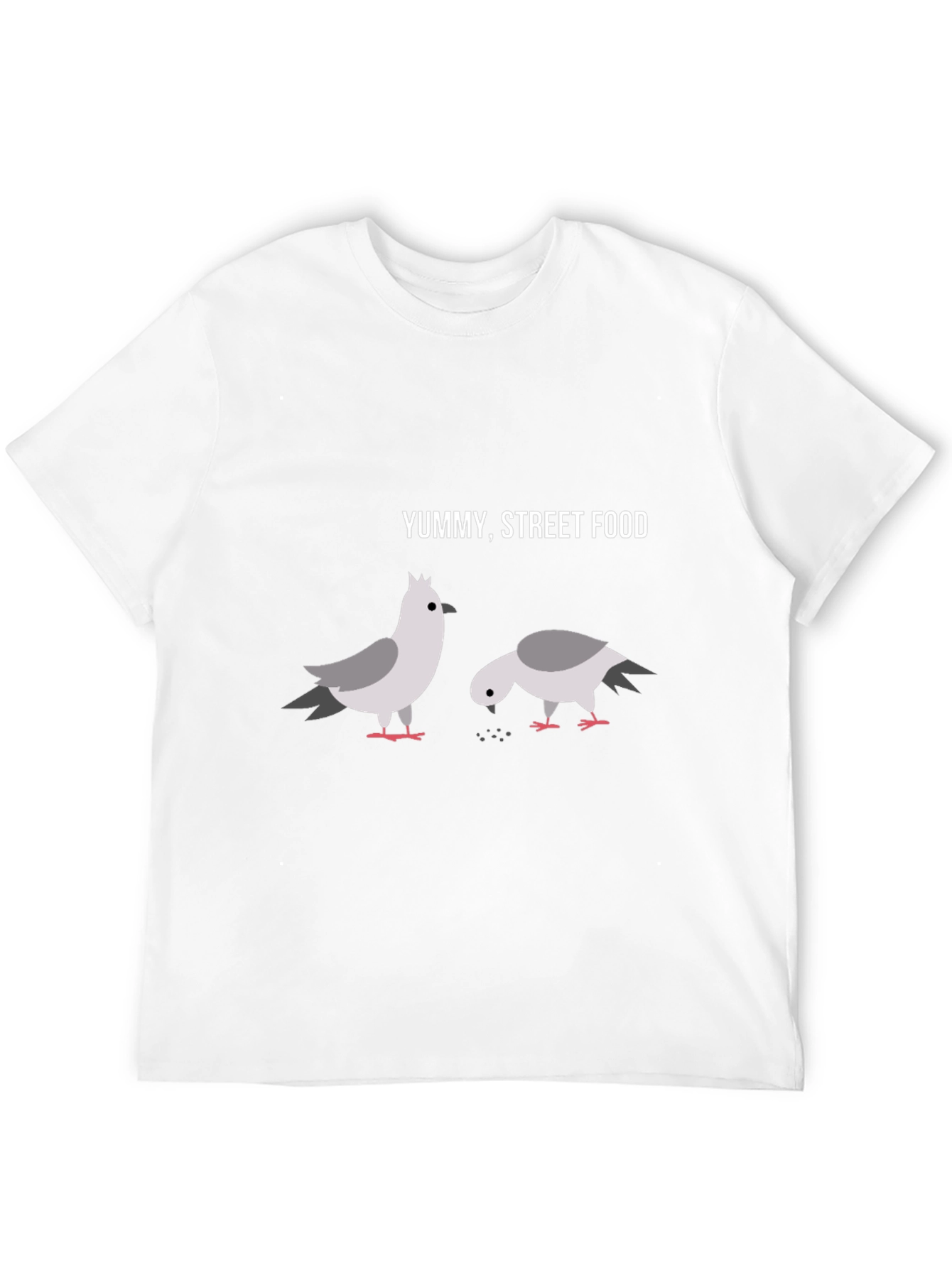 Yummy Street Food Pigeon Graphic T-Shirt