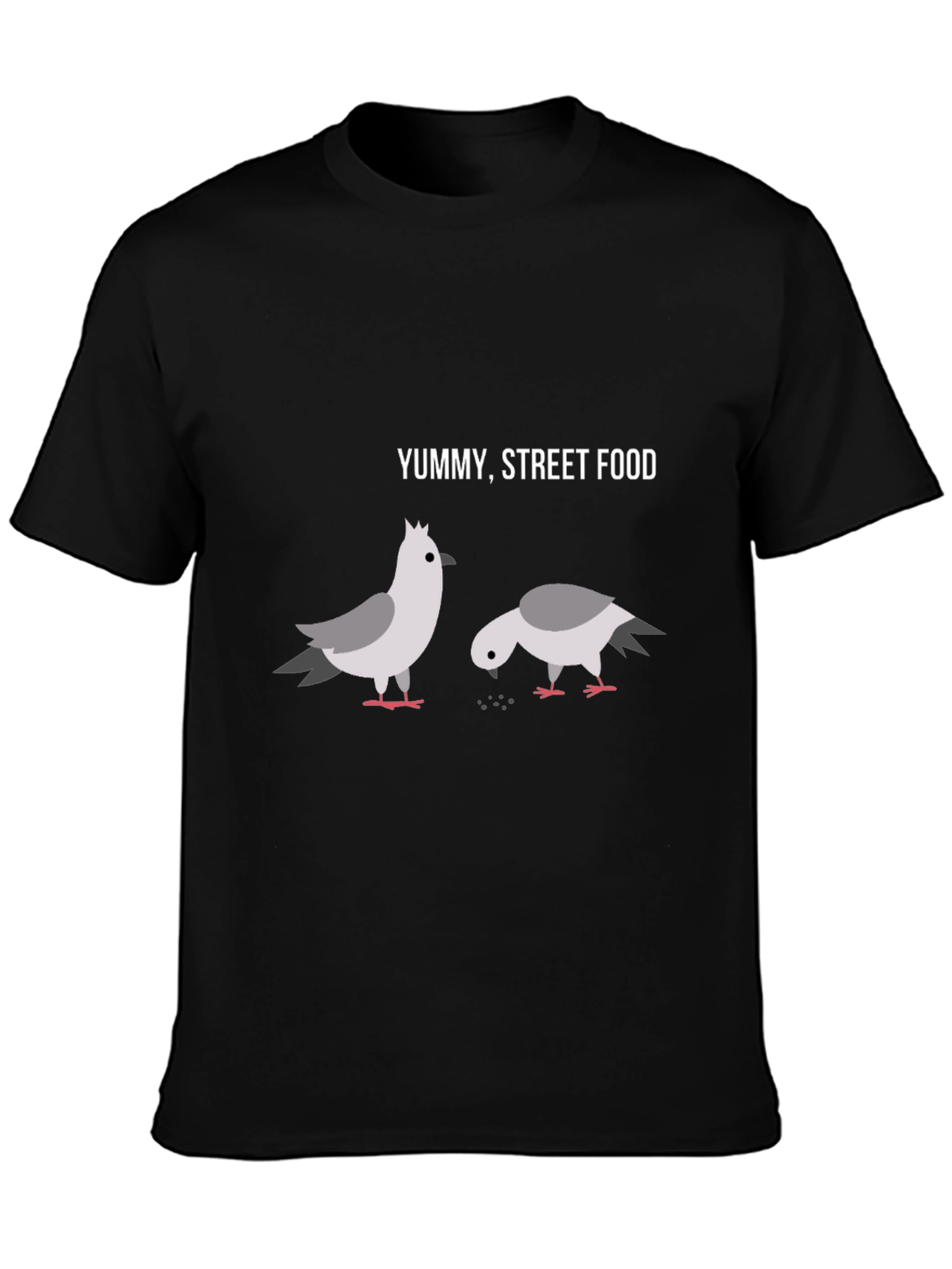 Yummy Street Food Pigeon Graphic T-Shirt
