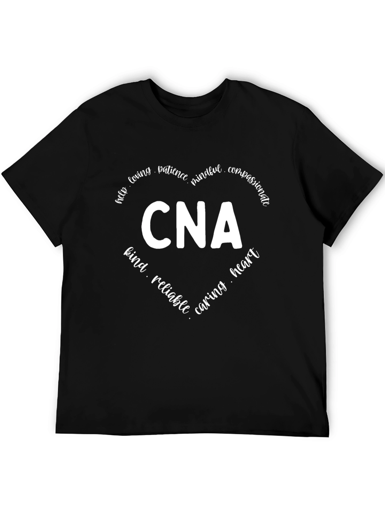 CNA Heart Graphic T-Shirt - Caring Compassionate Design