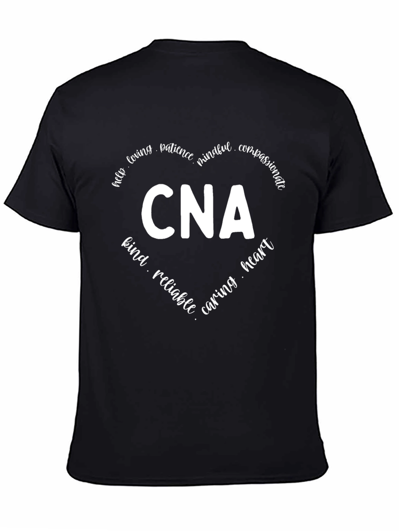 CNA Heart Graphic T-Shirt - Caring Compassionate Design