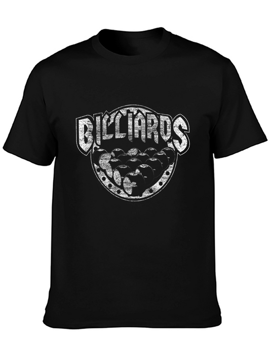 Vintage Billiards Graphic T-Shirt - Black