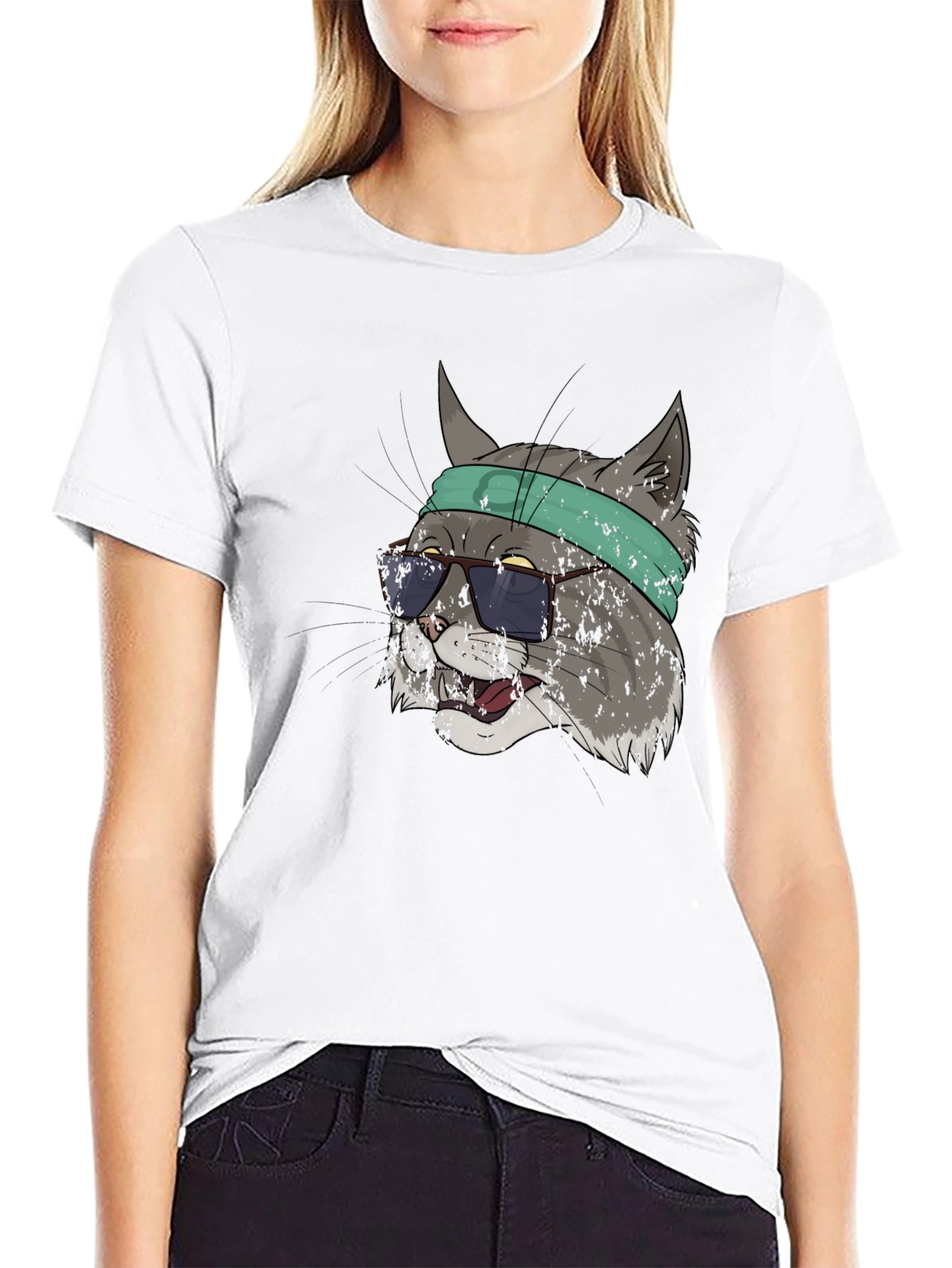 Cool Cat Graphic Tee - Unisex Black T-Shirt