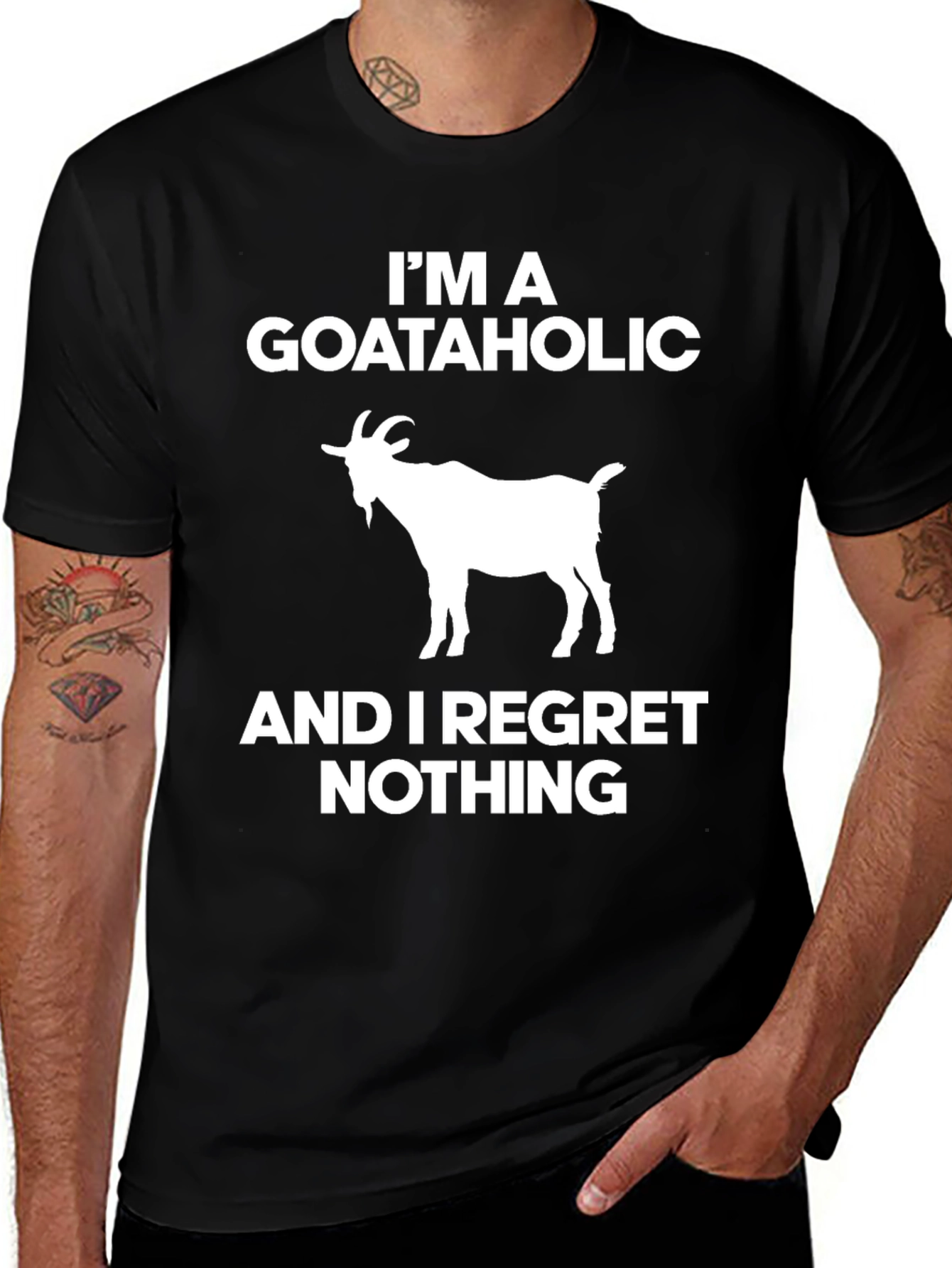 Goataholic Graphic Tee - Regret Nothing!