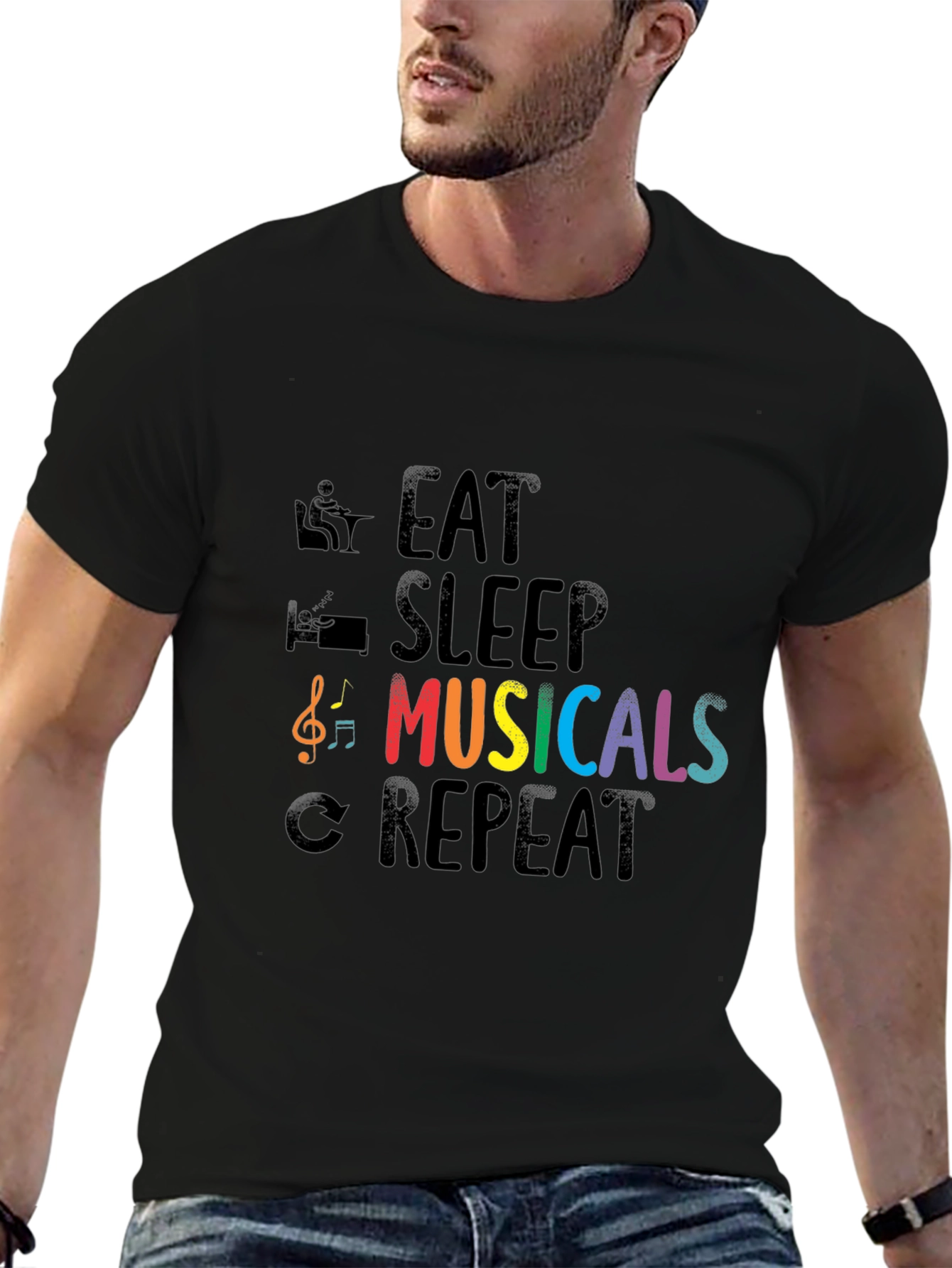Eat Sleep Musicals Repeat T-Shirt