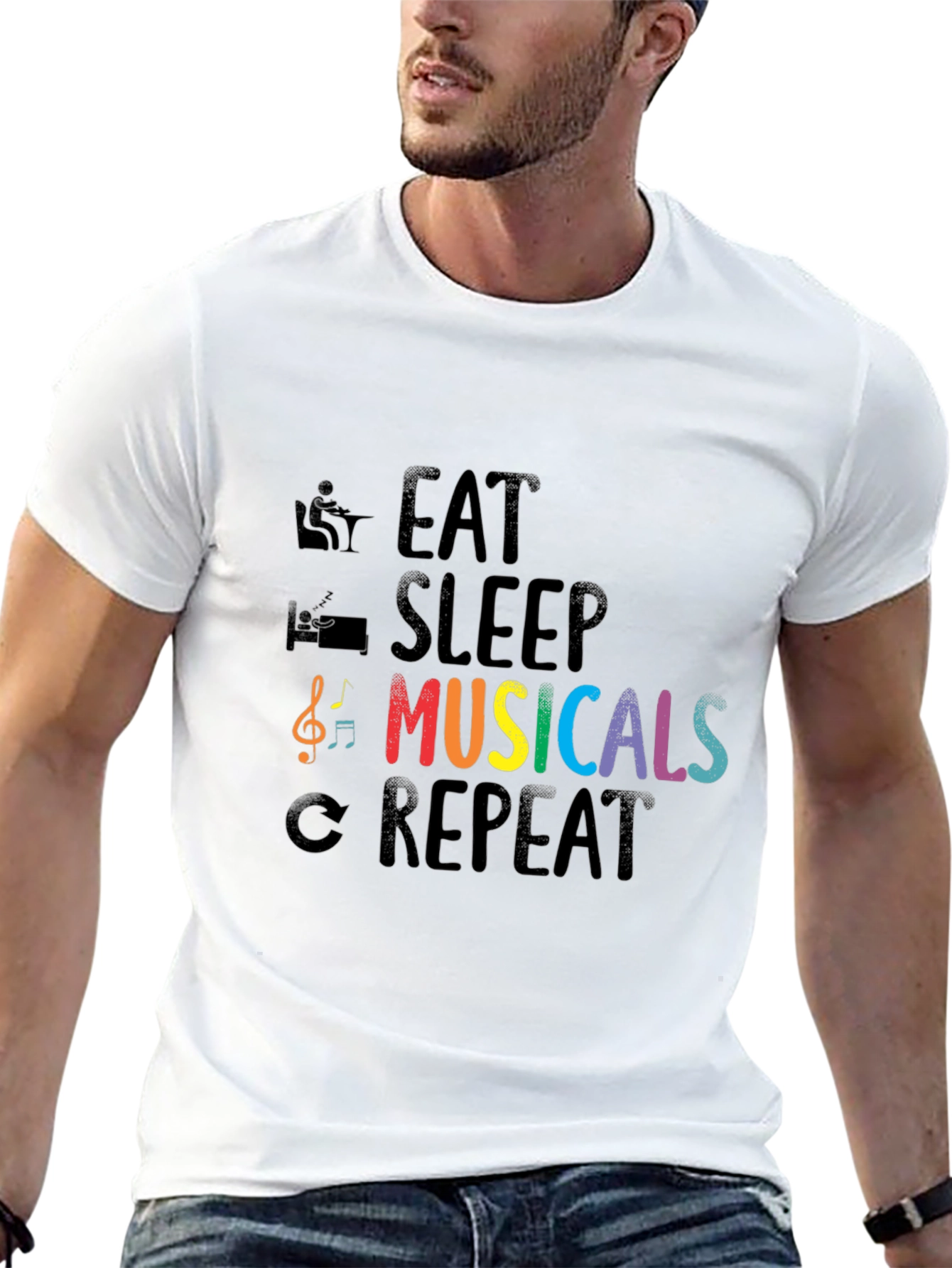 Eat Sleep Musicals Repeat T-Shirt