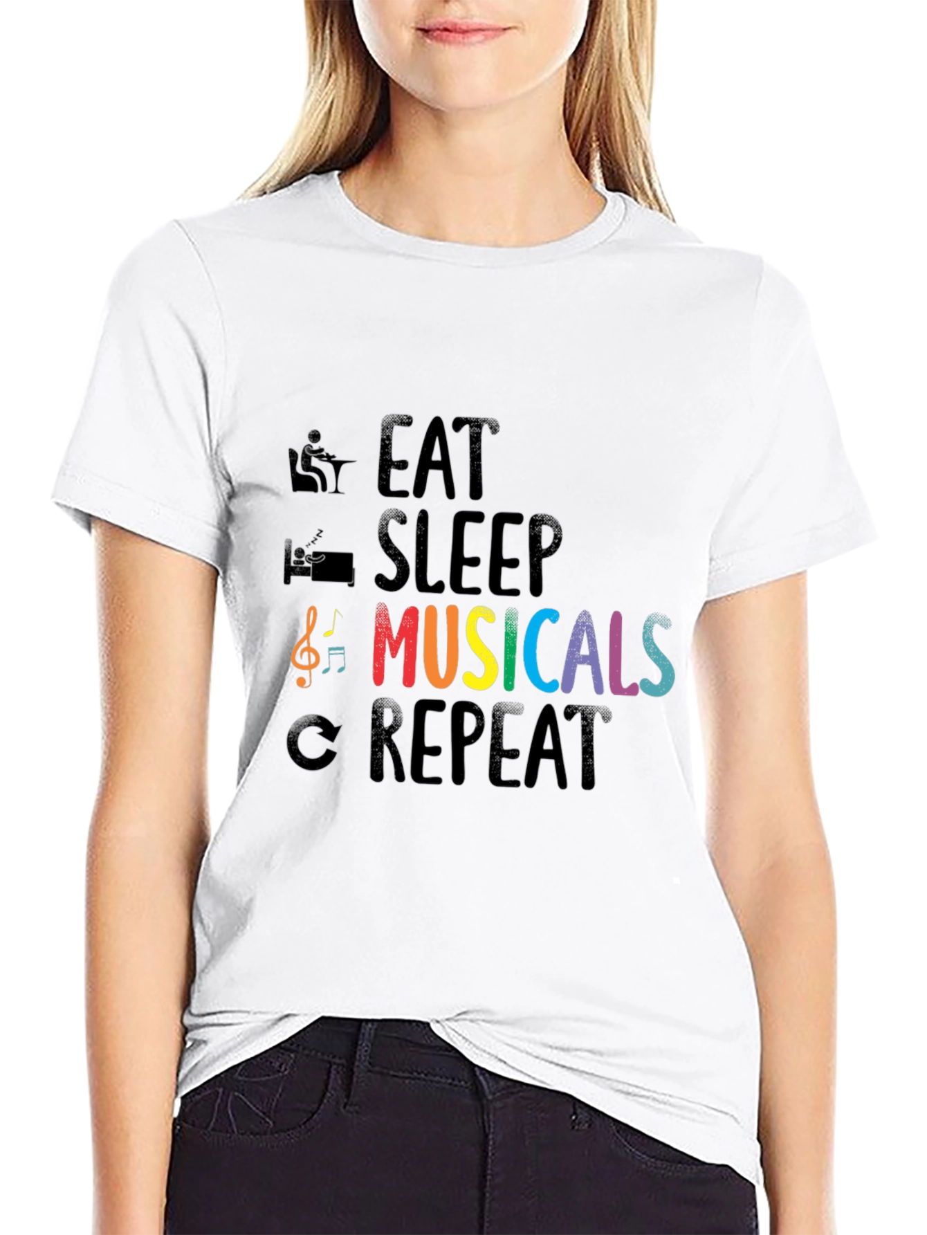 Eat Sleep Musicals Repeat T-Shirt