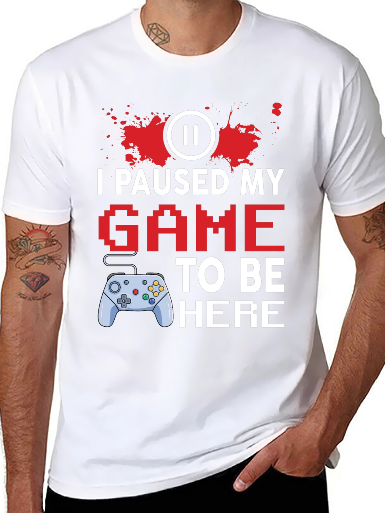 I Paused My Game to Be Here Gamer T-Shirt