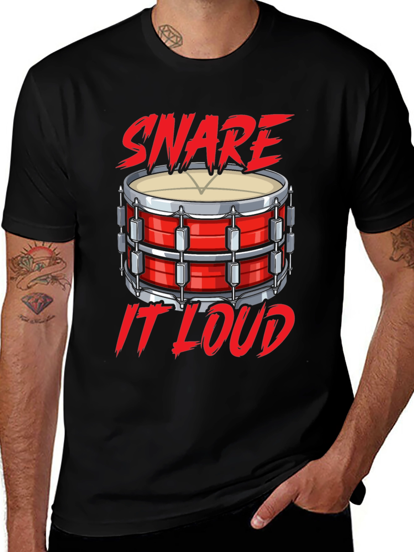 Snare It Loud Black T-Shirt