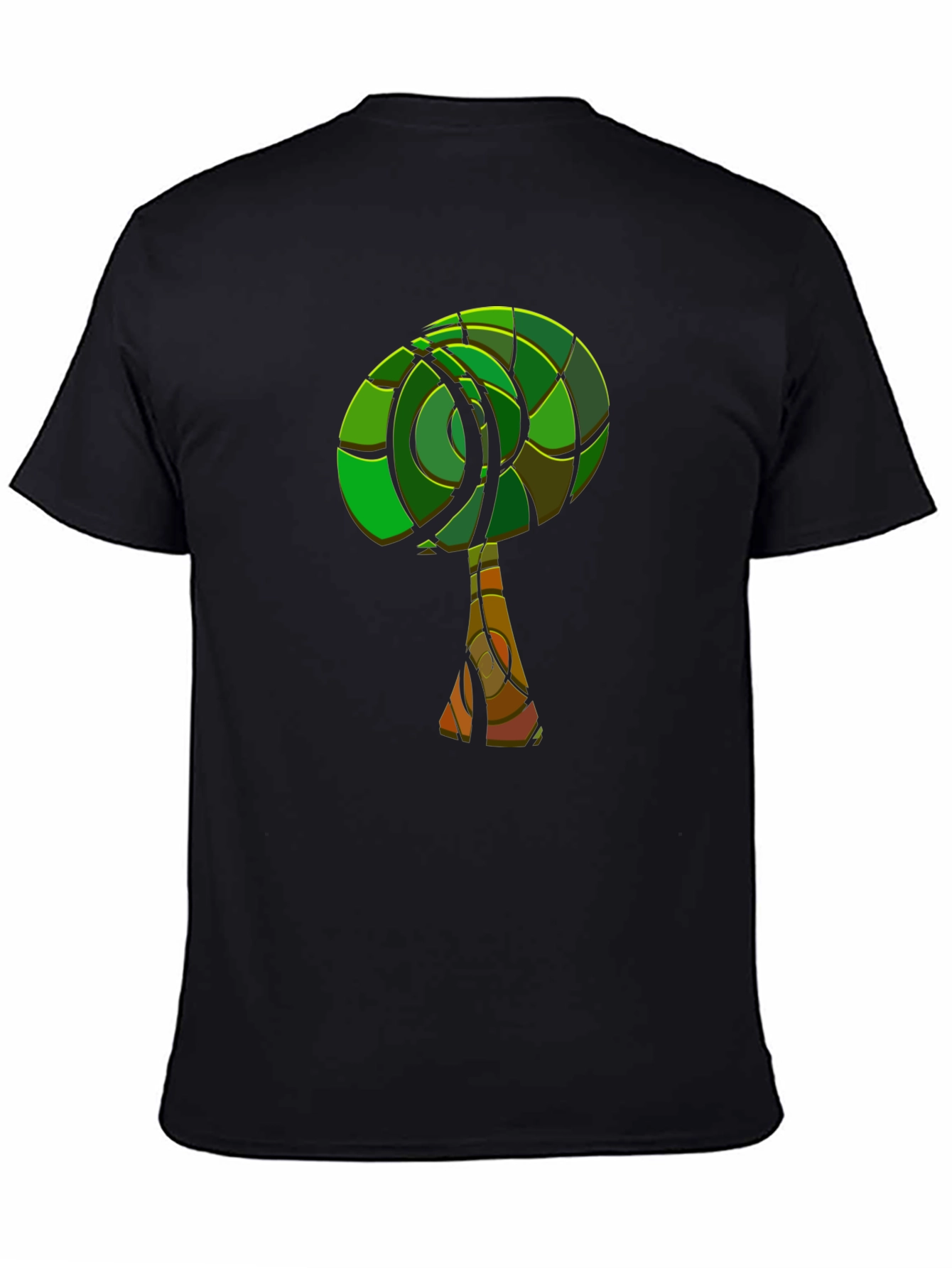 Abstract Tree Graphic Tee - Modern Style