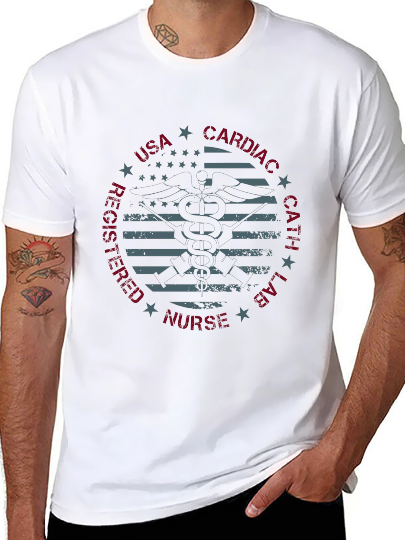 USA Cardiac Nurse T-Shirt