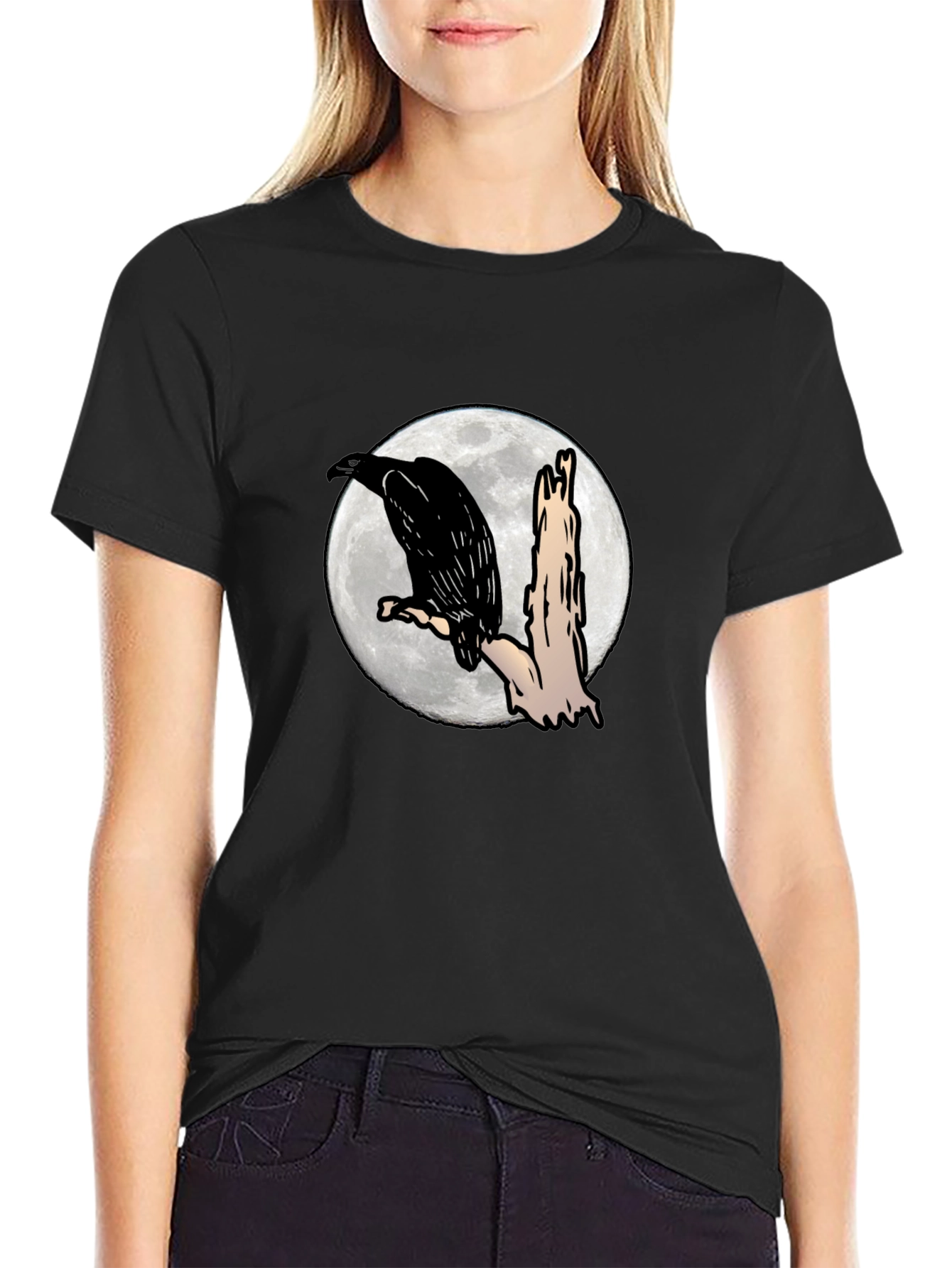 Raven Moon Black T-Shirt