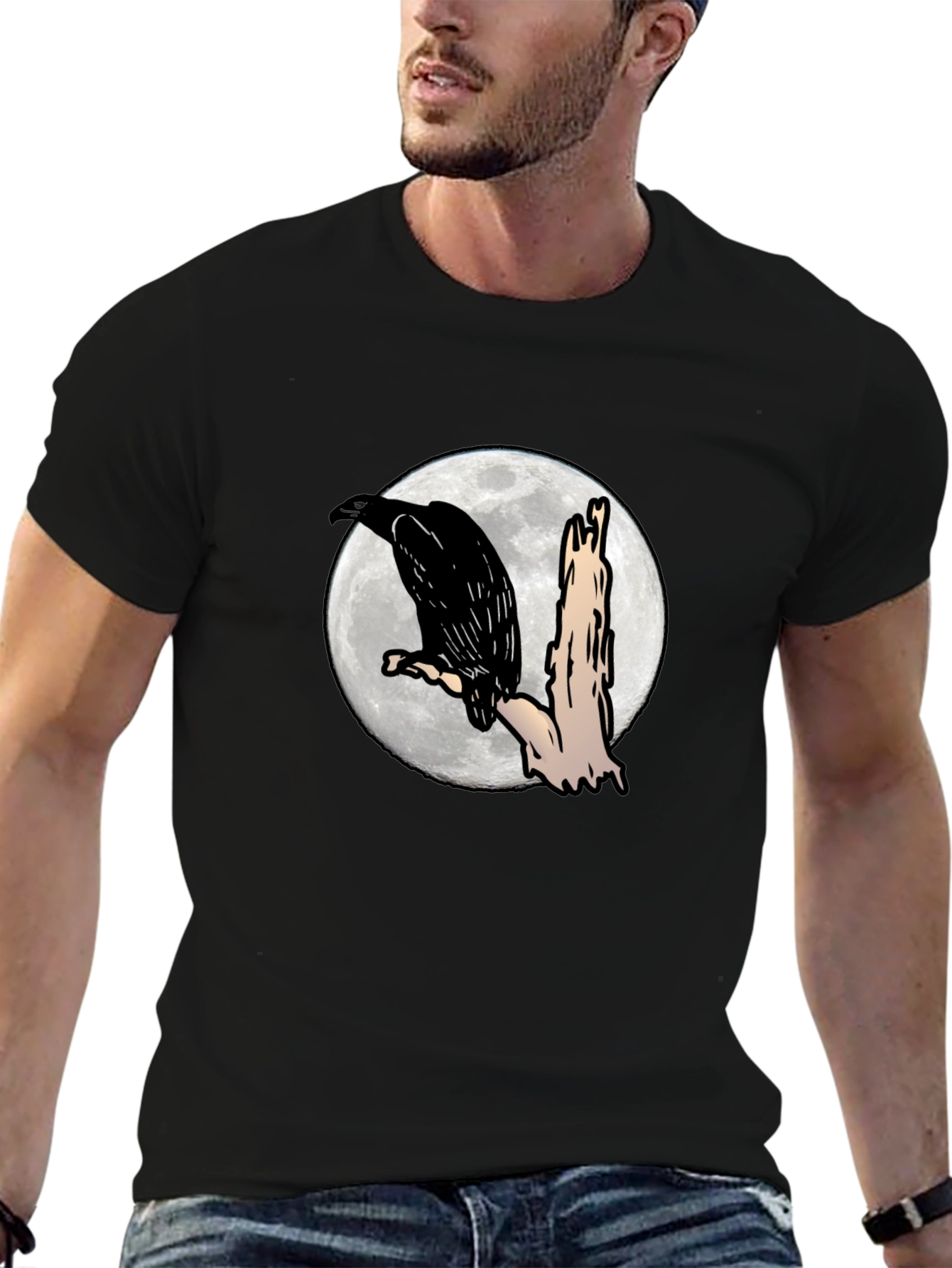 Raven Moon Black T-Shirt