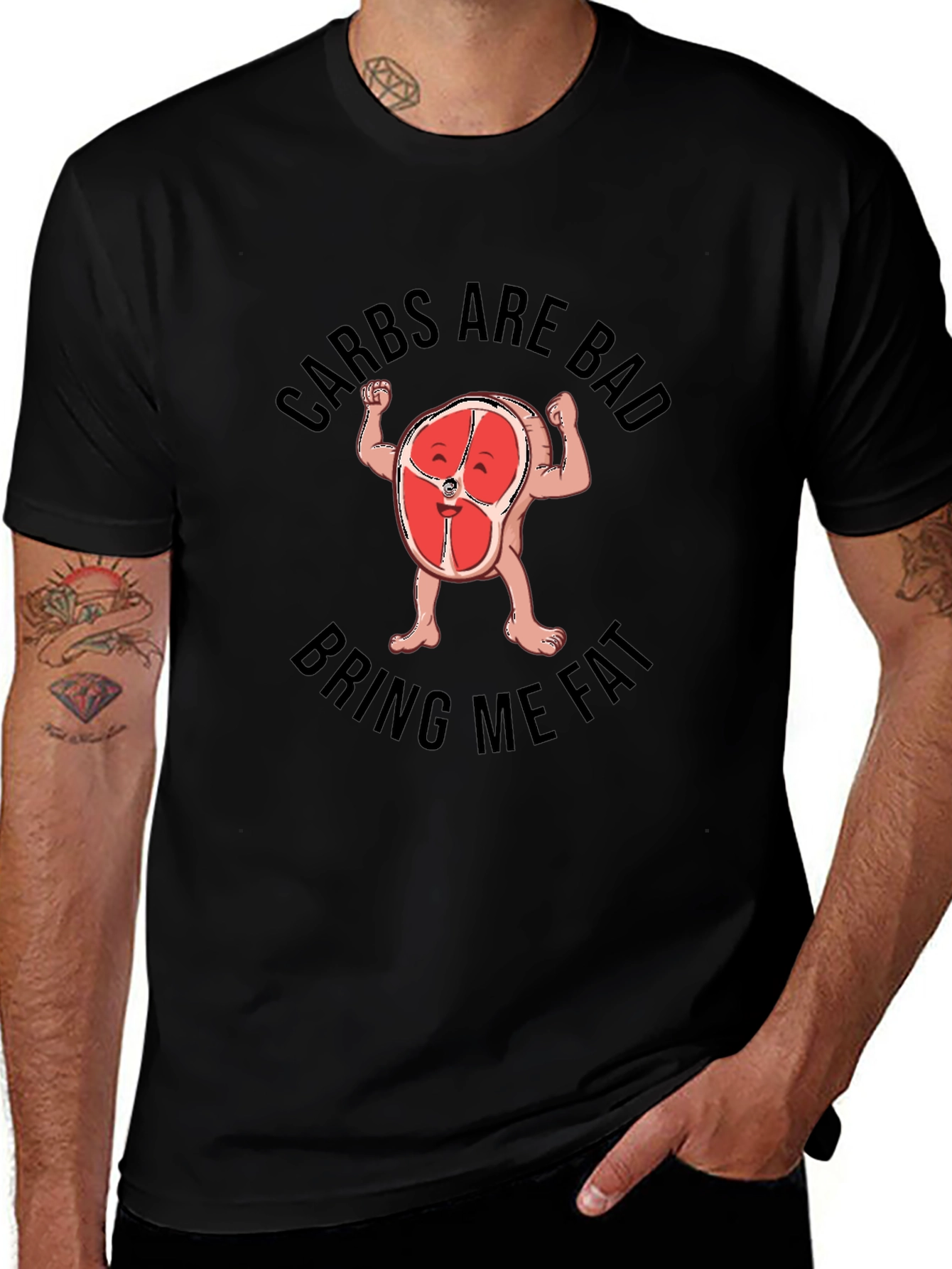 Carbs are Bad Bring Me Fat T-Shirt