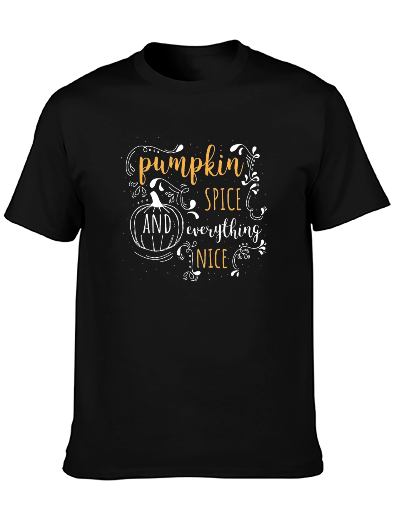 Pumpkin Spice Everything Nice Black T-Shirt