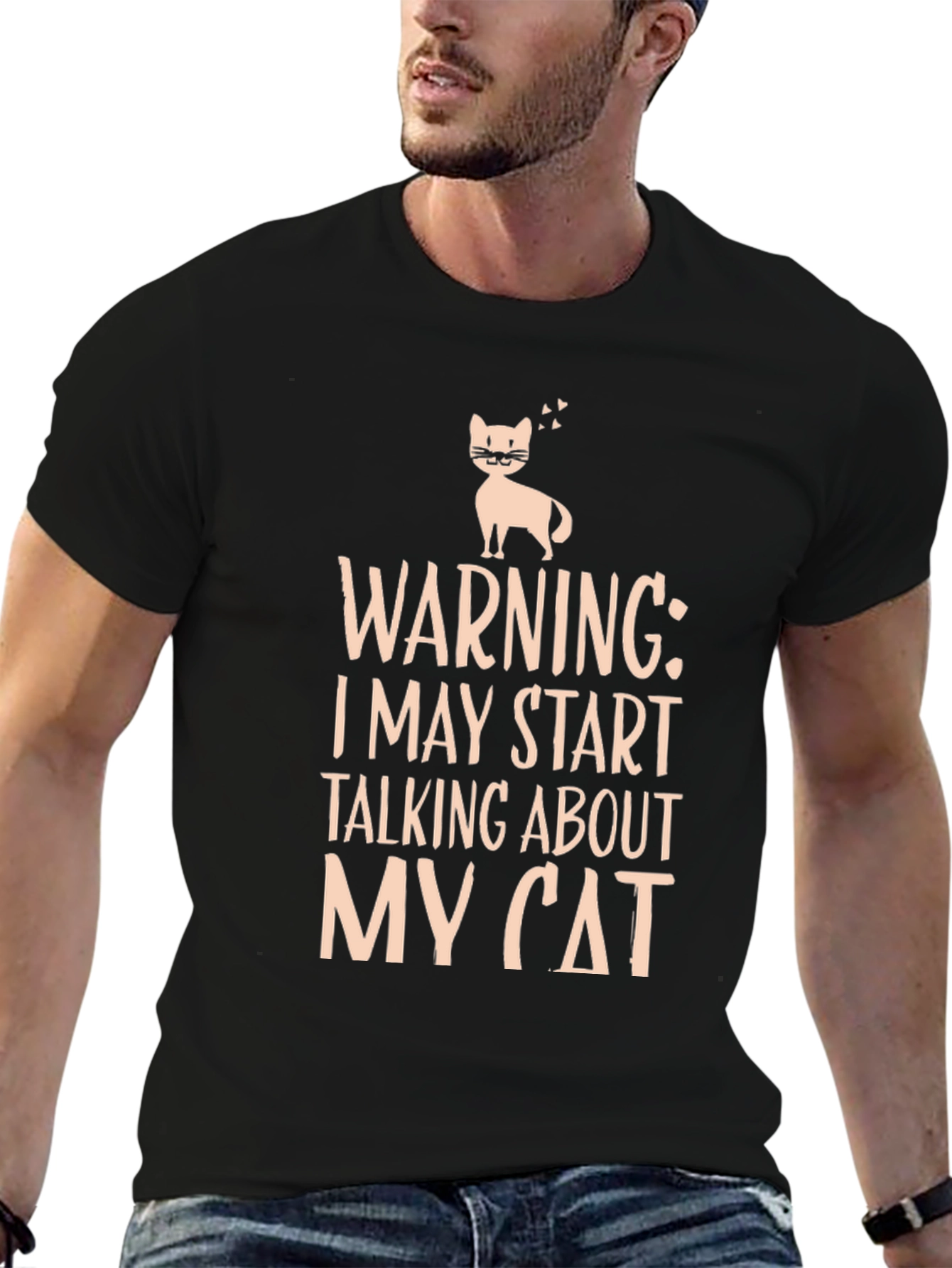 Warning Cat Lover Graphic T-Shirt