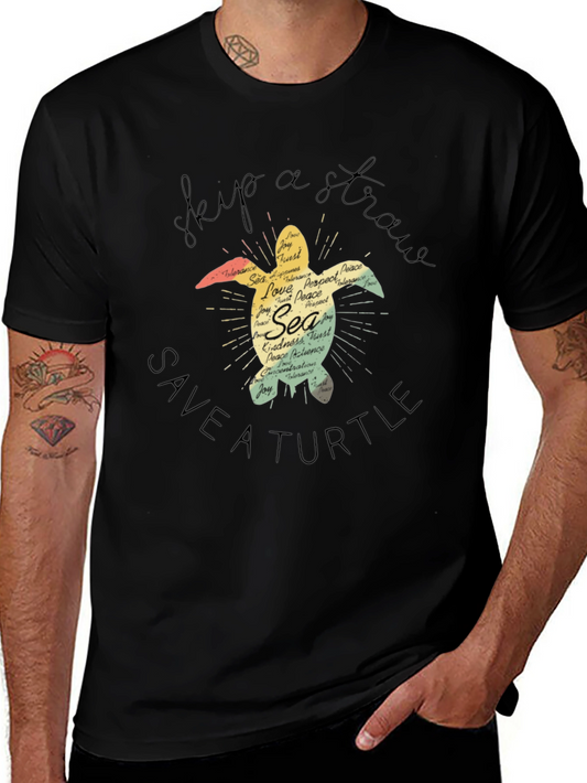 Skip A Straw Save A Turtle T-Shirt