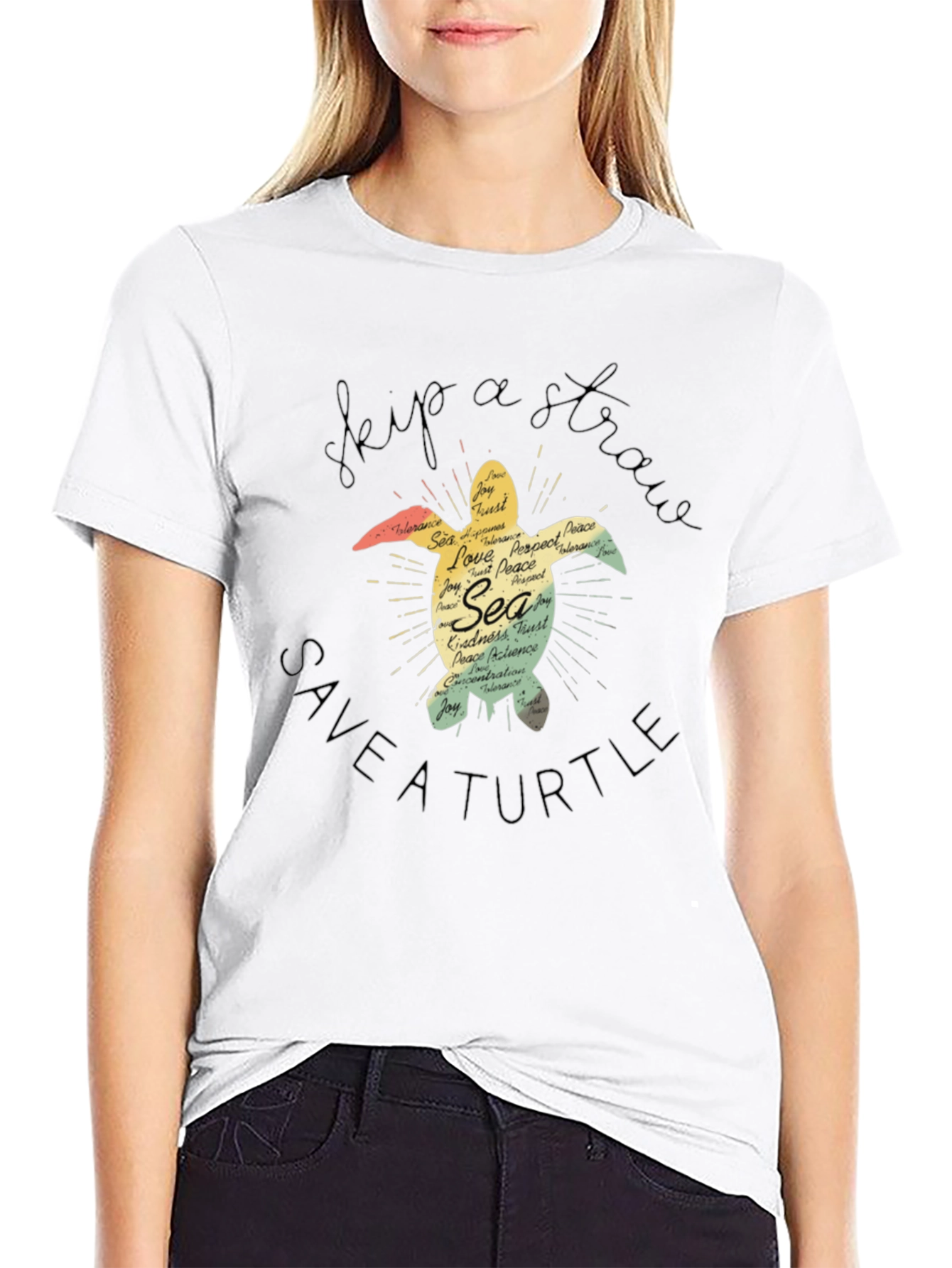 Skip A Straw Save A Turtle T-Shirt