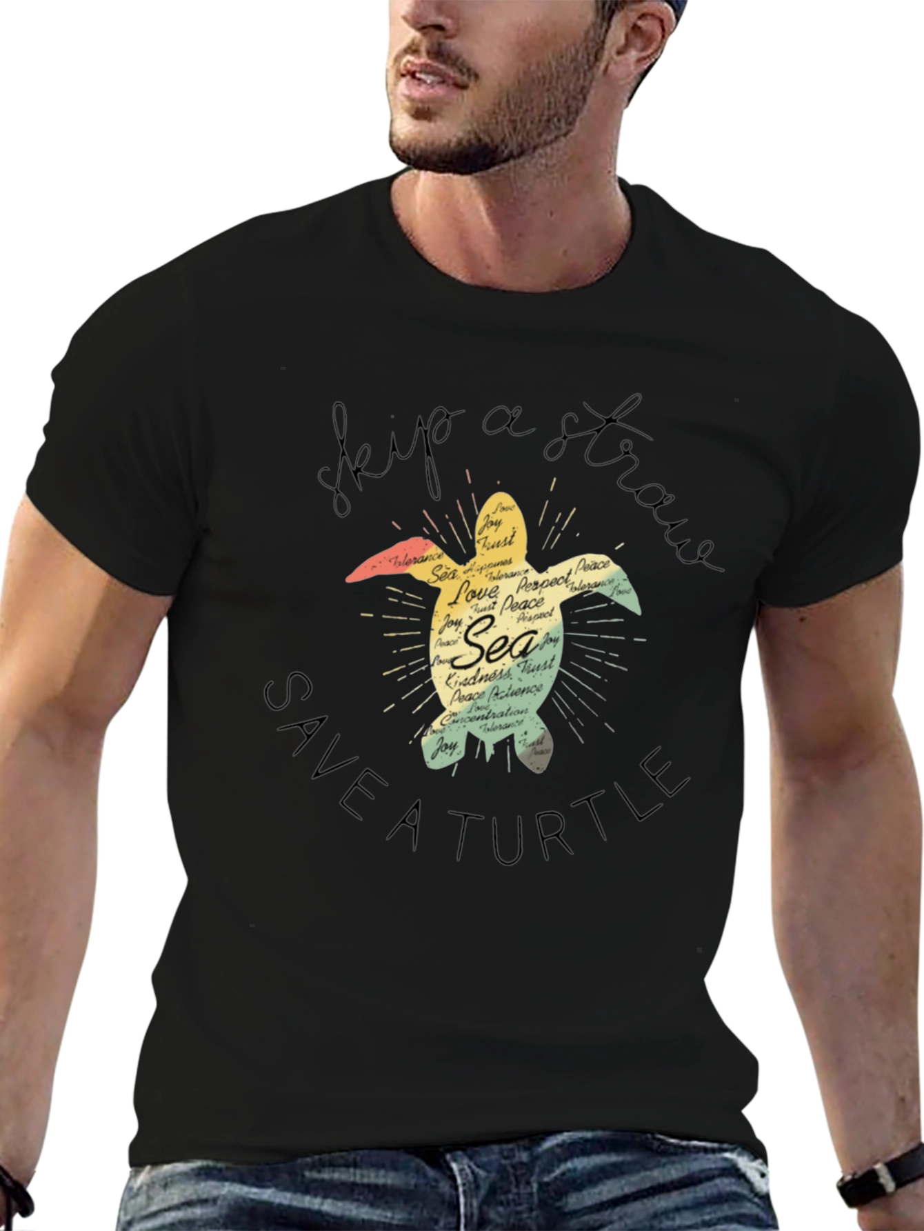 Skip A Straw Save A Turtle T-Shirt