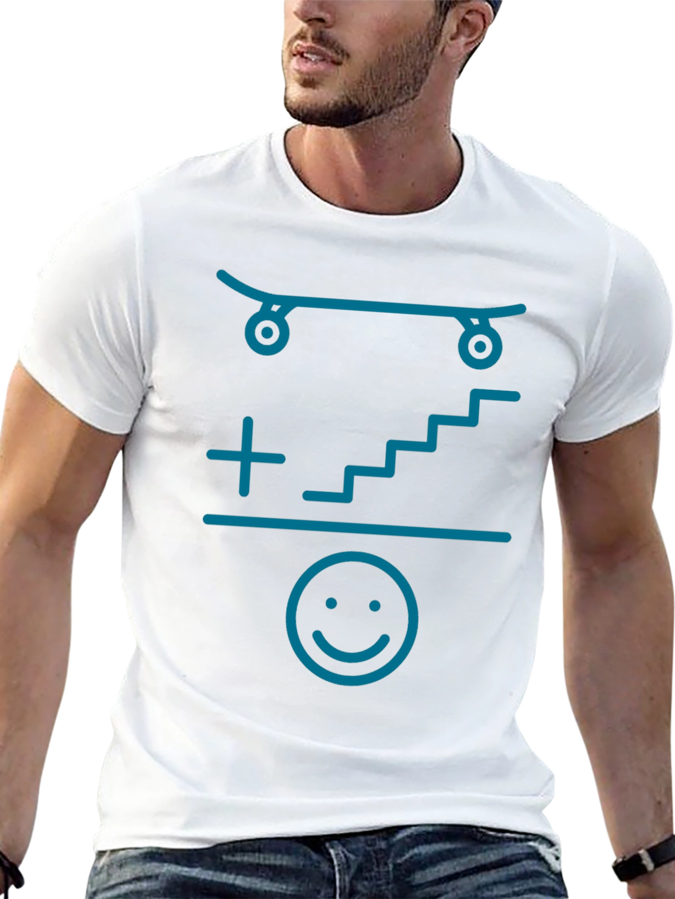 Skate Stairs Graphic T-Shirt - Cool & Comfortable!