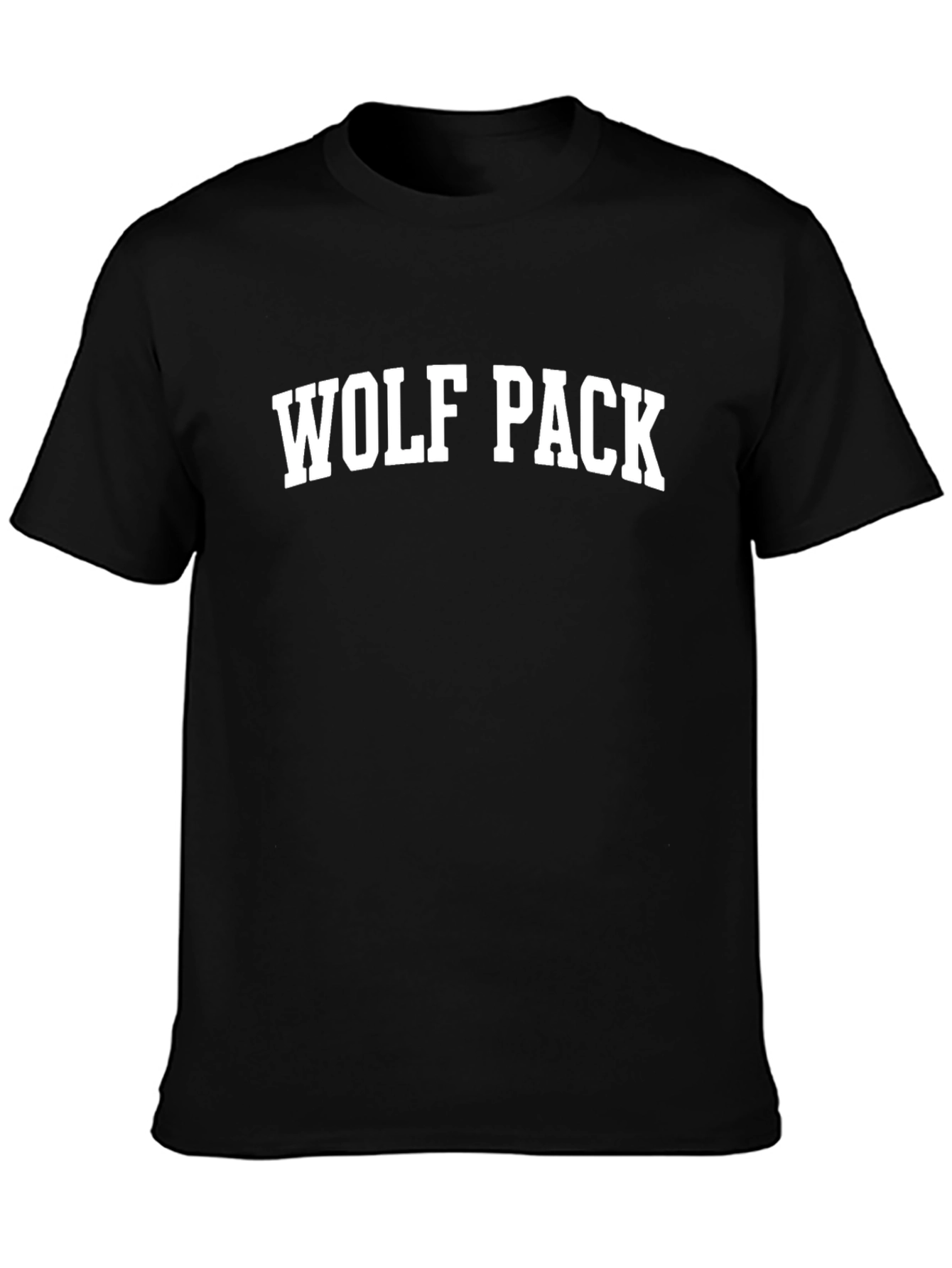 Wolf Pack Graphic Tee - Black Cotton Blend T-Shirt