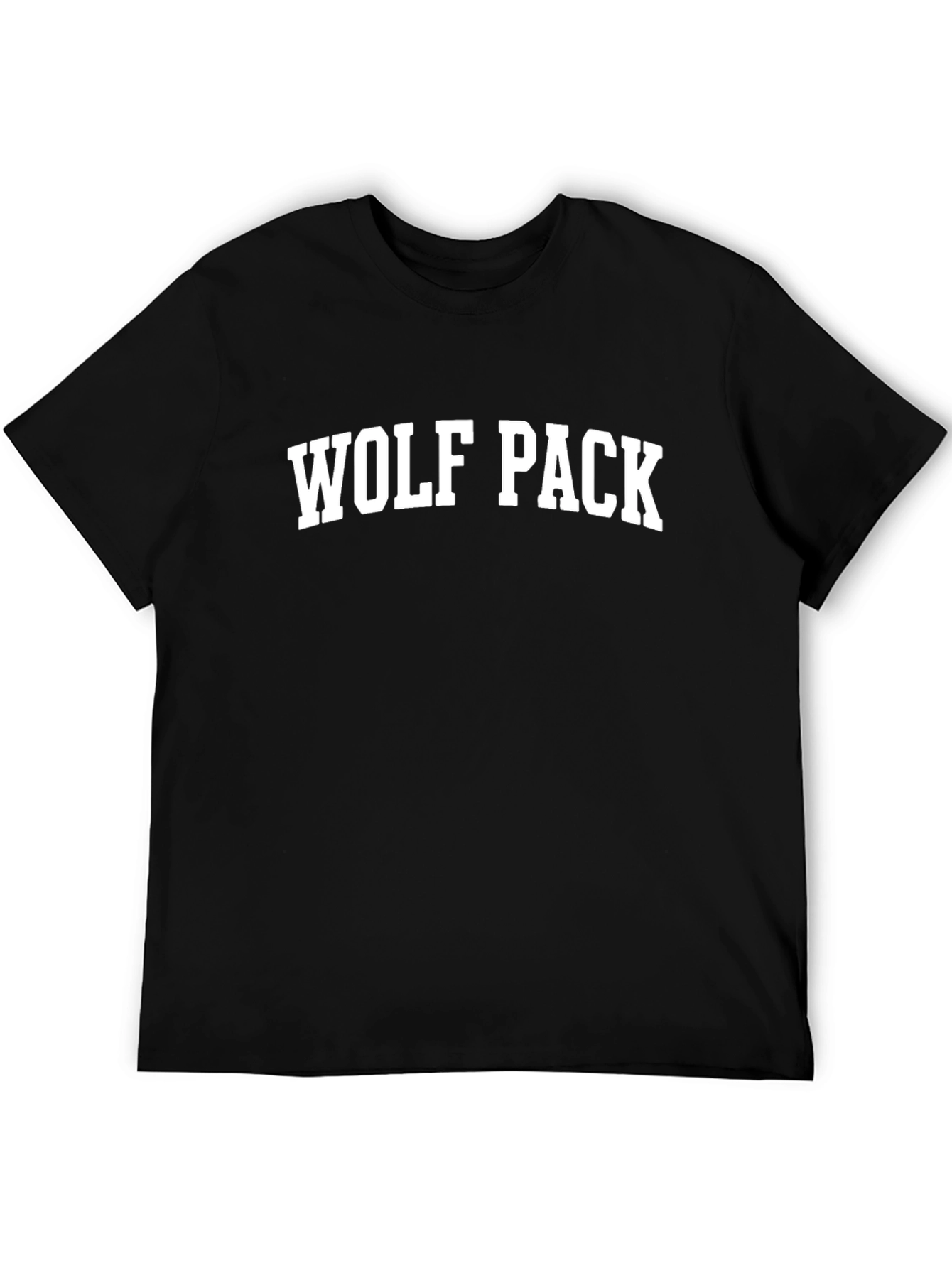 Wolf Pack Graphic Tee - Black Cotton Blend T-Shirt